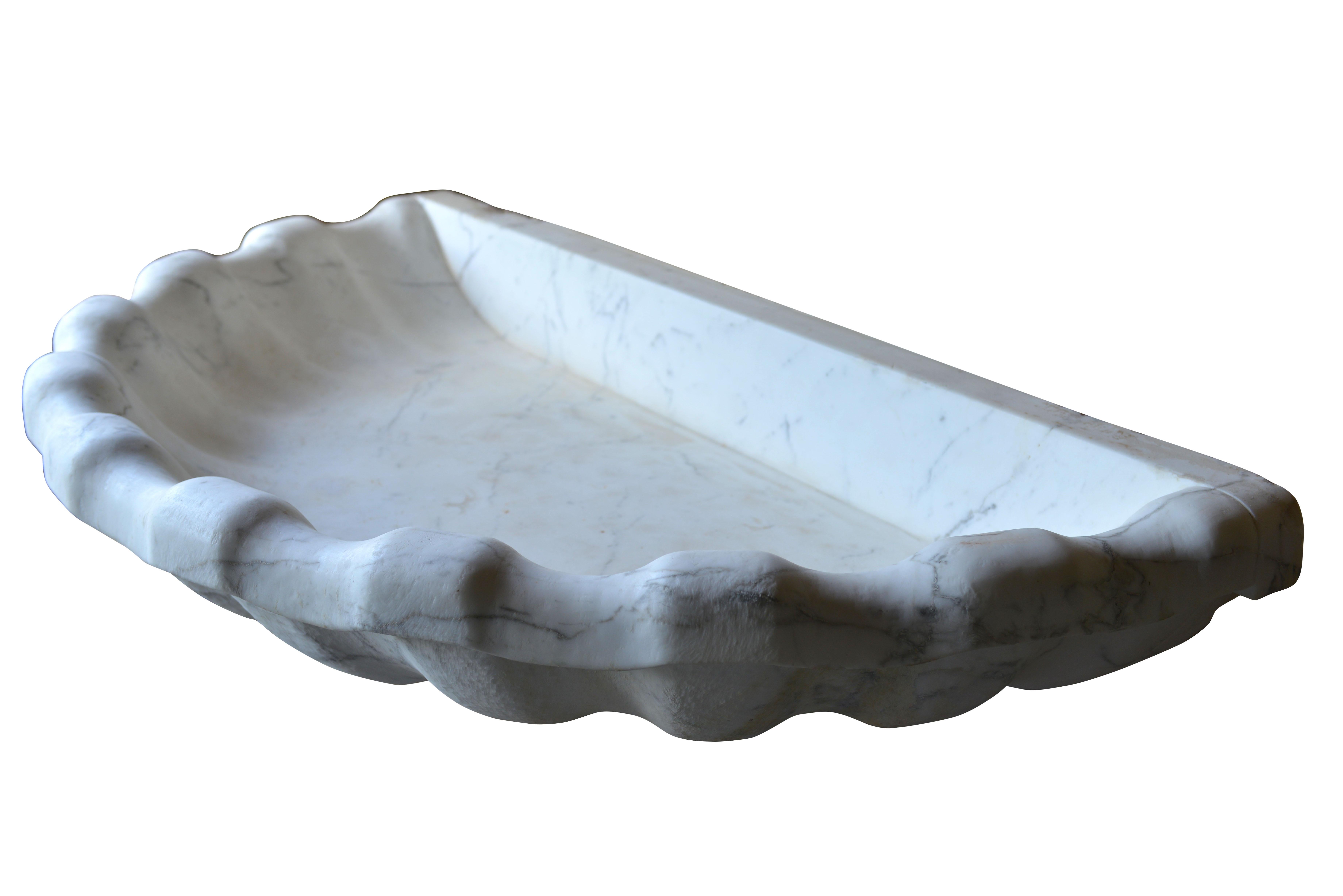 Gigantic Italian Carrara Shell / Fountain, circa 1950 For Sale 1