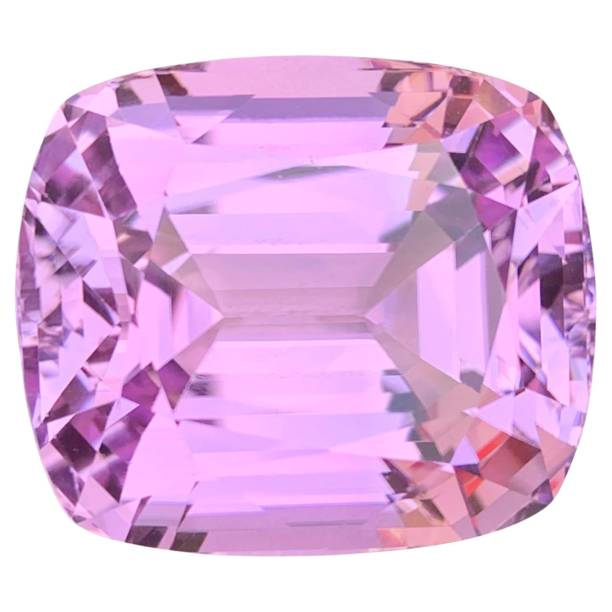 Gigantic Loupe Clean Natural 139.95 Carat Pink Kunzite Cushion Shape Gemstone