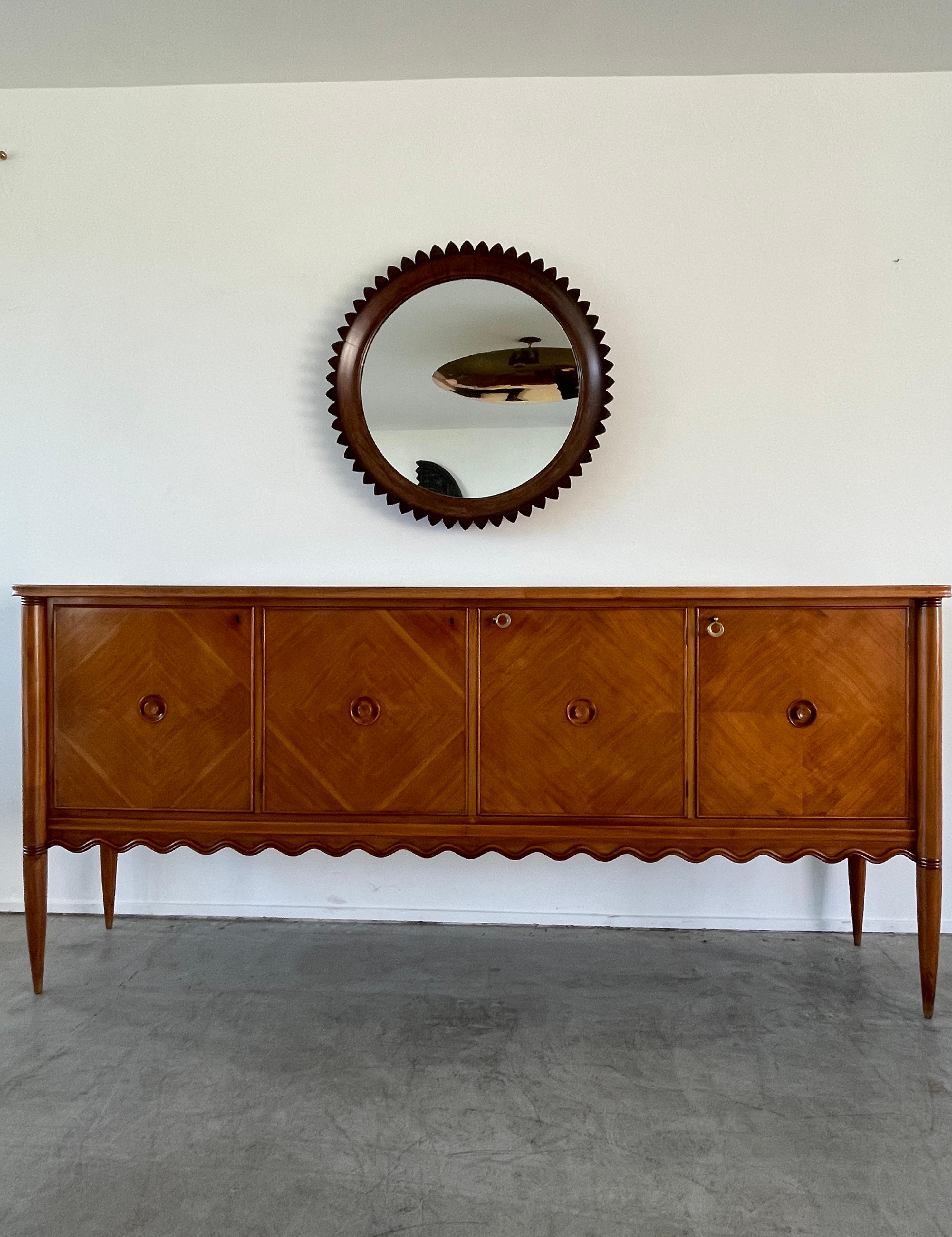 Italian Gigantic Paolo Buffa Scalloped Cabinet