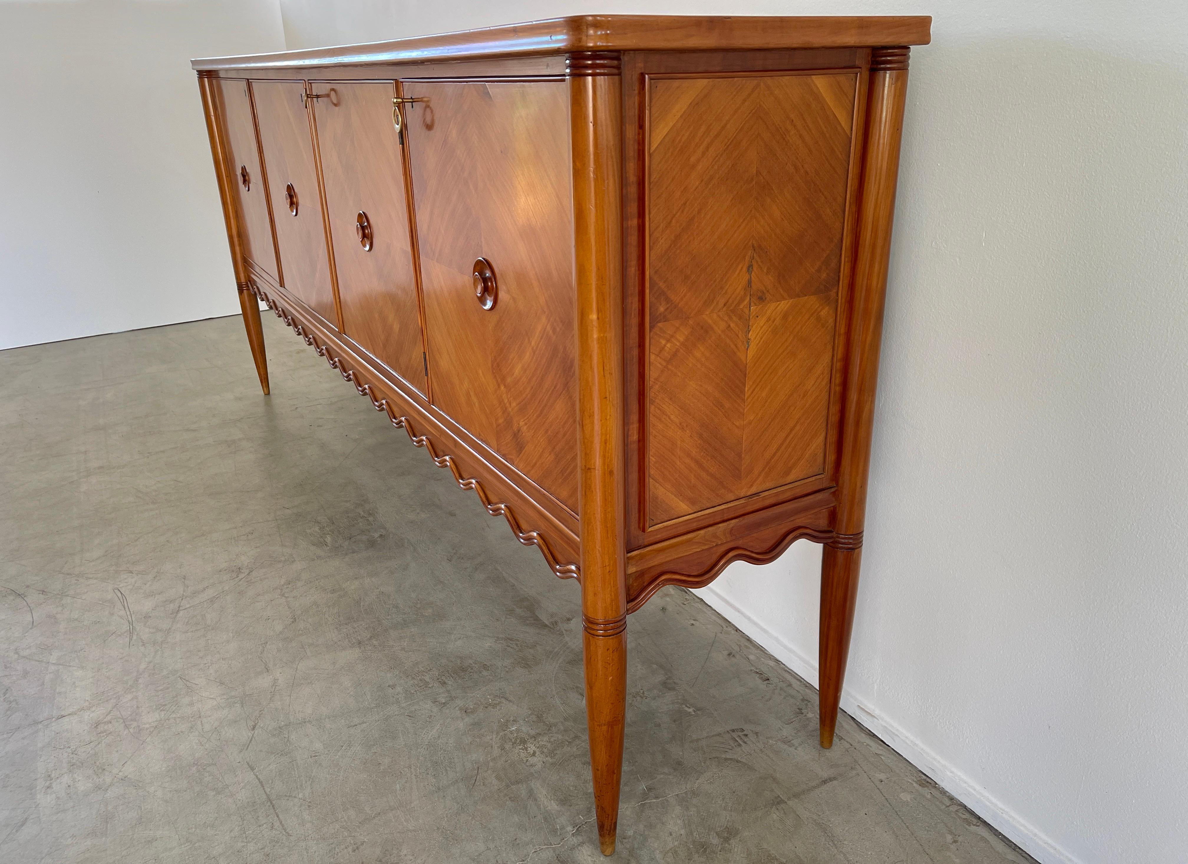 Gigantic Paolo Buffa Scalloped Cabinet In Good Condition In Beverly Hills, CA