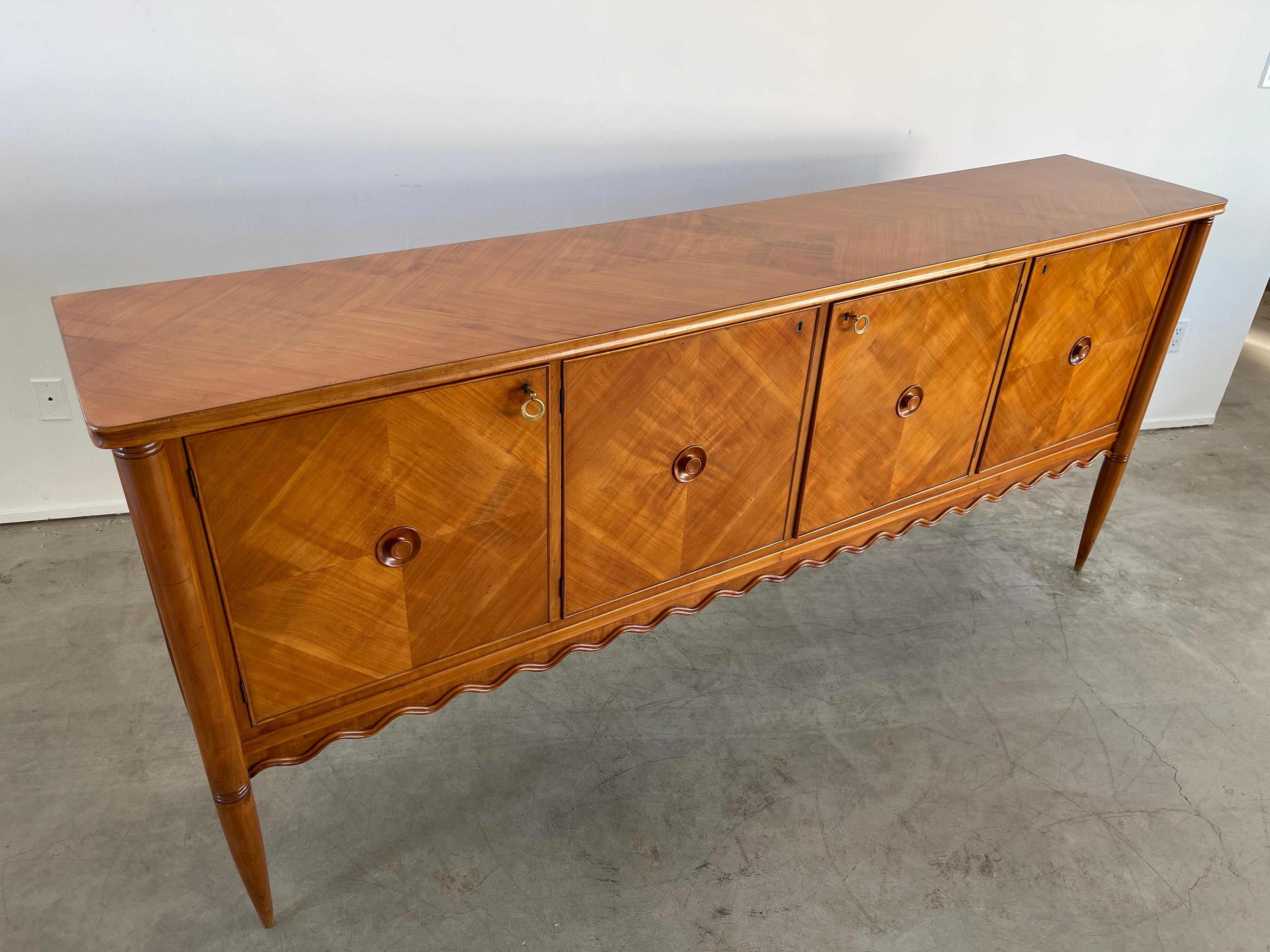 Mid-20th Century Gigantic Paolo Buffa Scalloped Cabinet