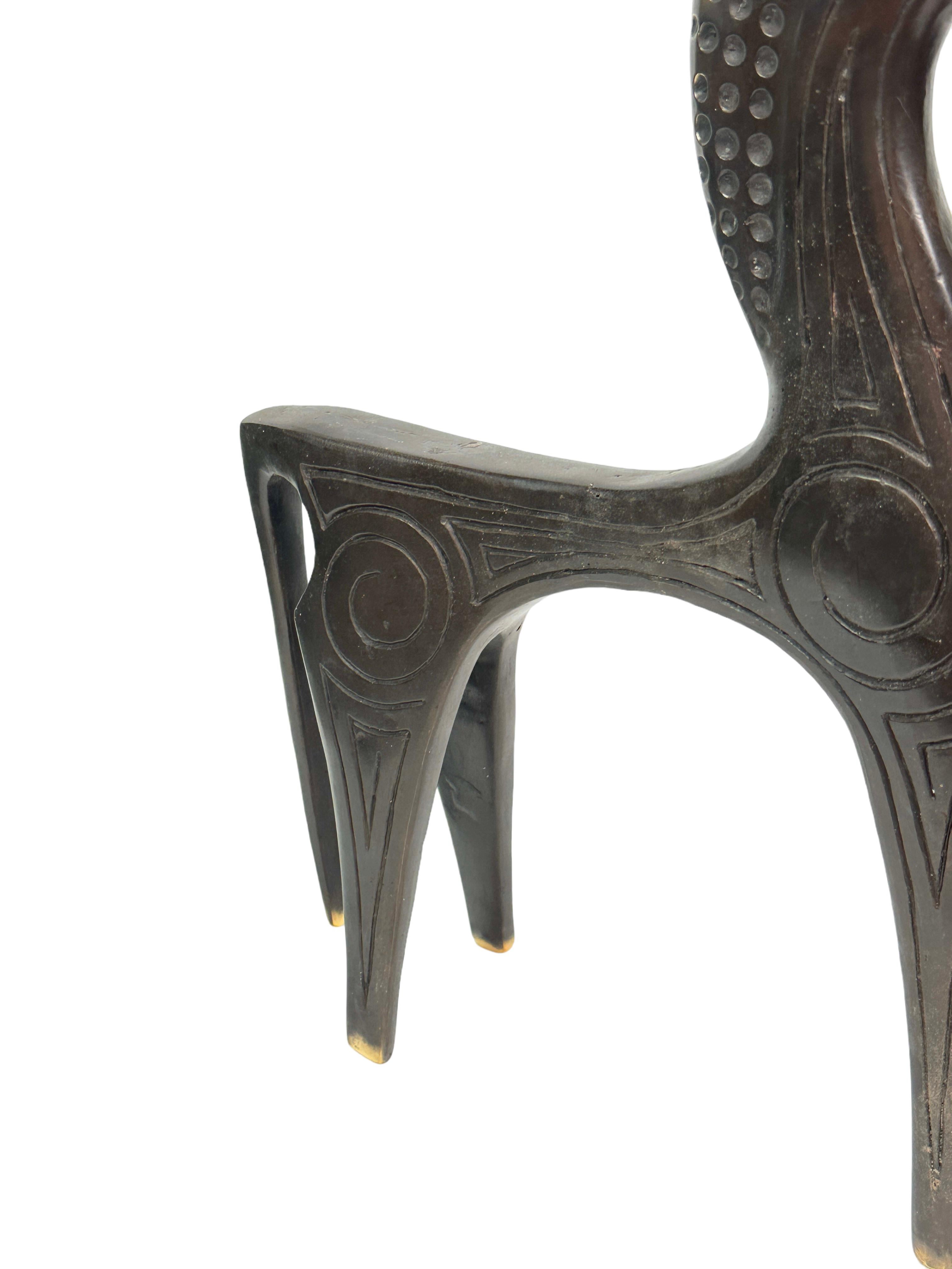 Gigantic Patinated Etruscan Horse Sculpture Weinberg Style 1970s, Greece 4