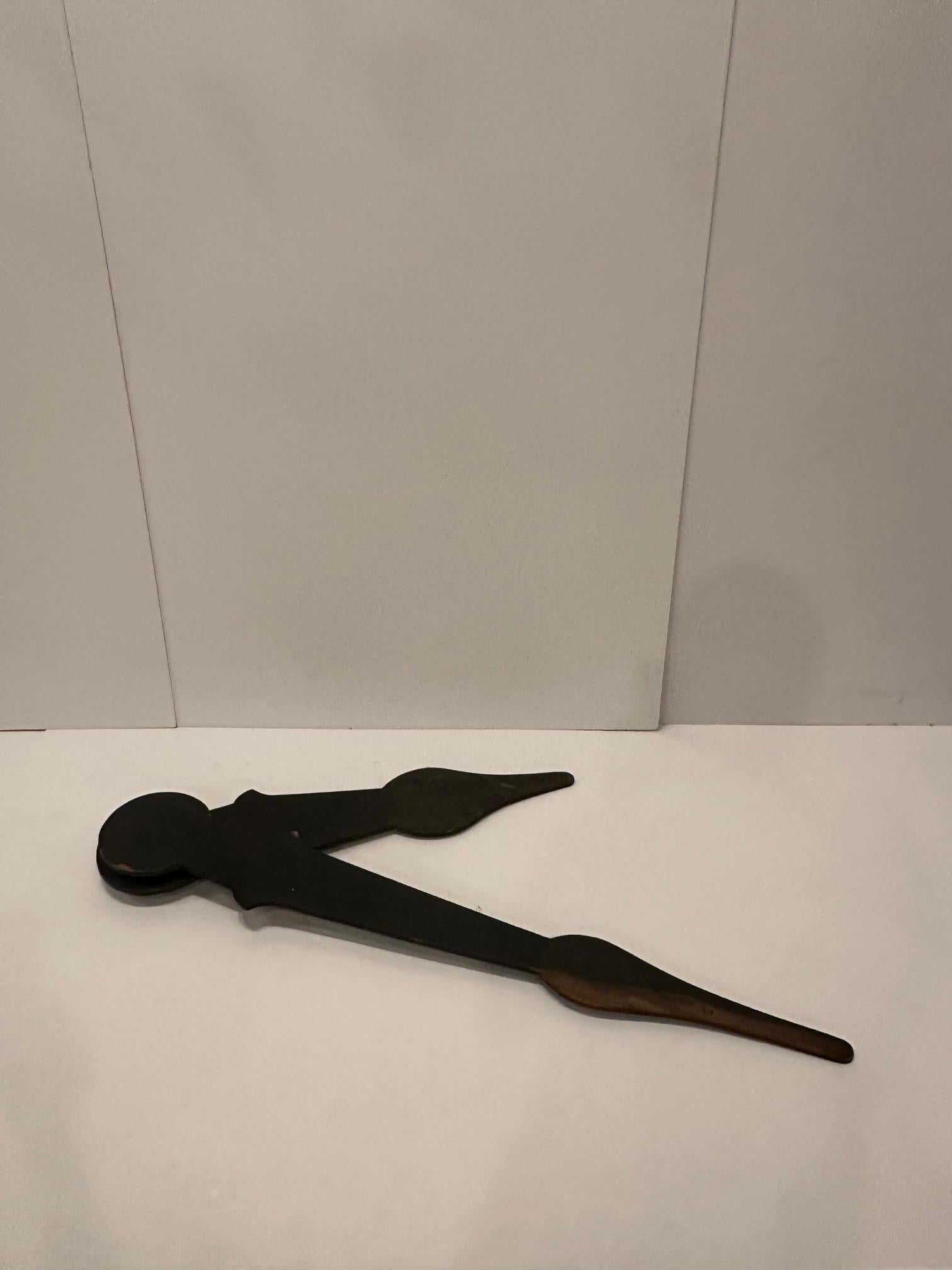 Gigantic Rustic Found Carved Wooden Clock Tower Hands For Sale 7