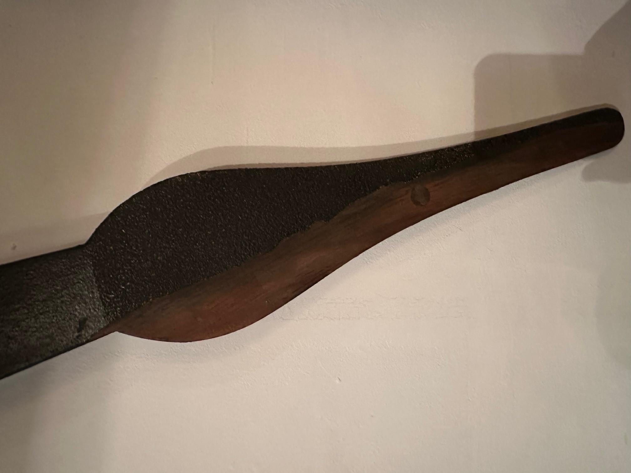 19th Century Gigantic Rustic Found Carved Wooden Clock Tower Hands For Sale