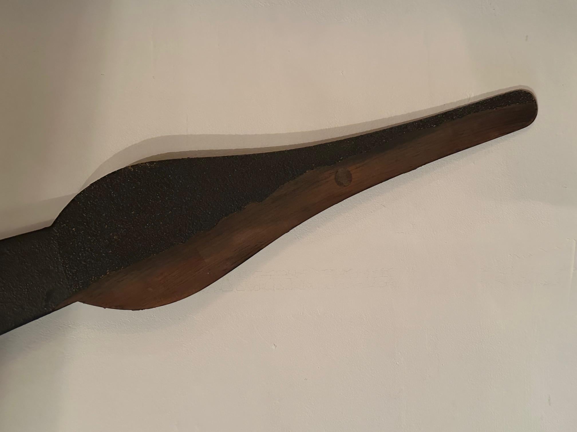 Gigantic Rustic Found Carved Wooden Clock Tower Hands For Sale 1