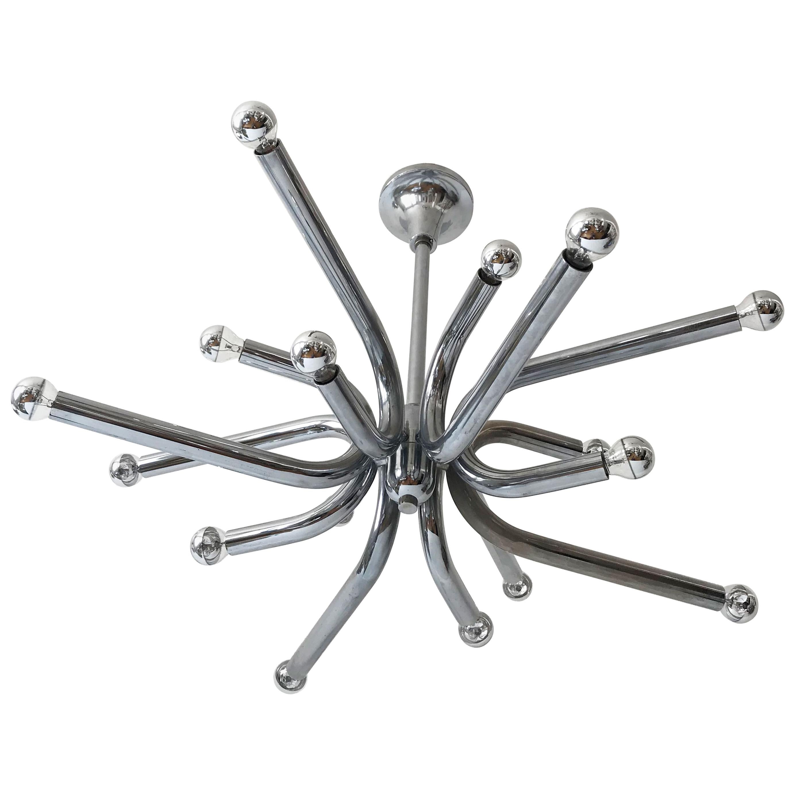 Gigantic Sputnik Chandelier or Ceiling Lamp by Gebrüder Cosack, Germany, 1960s