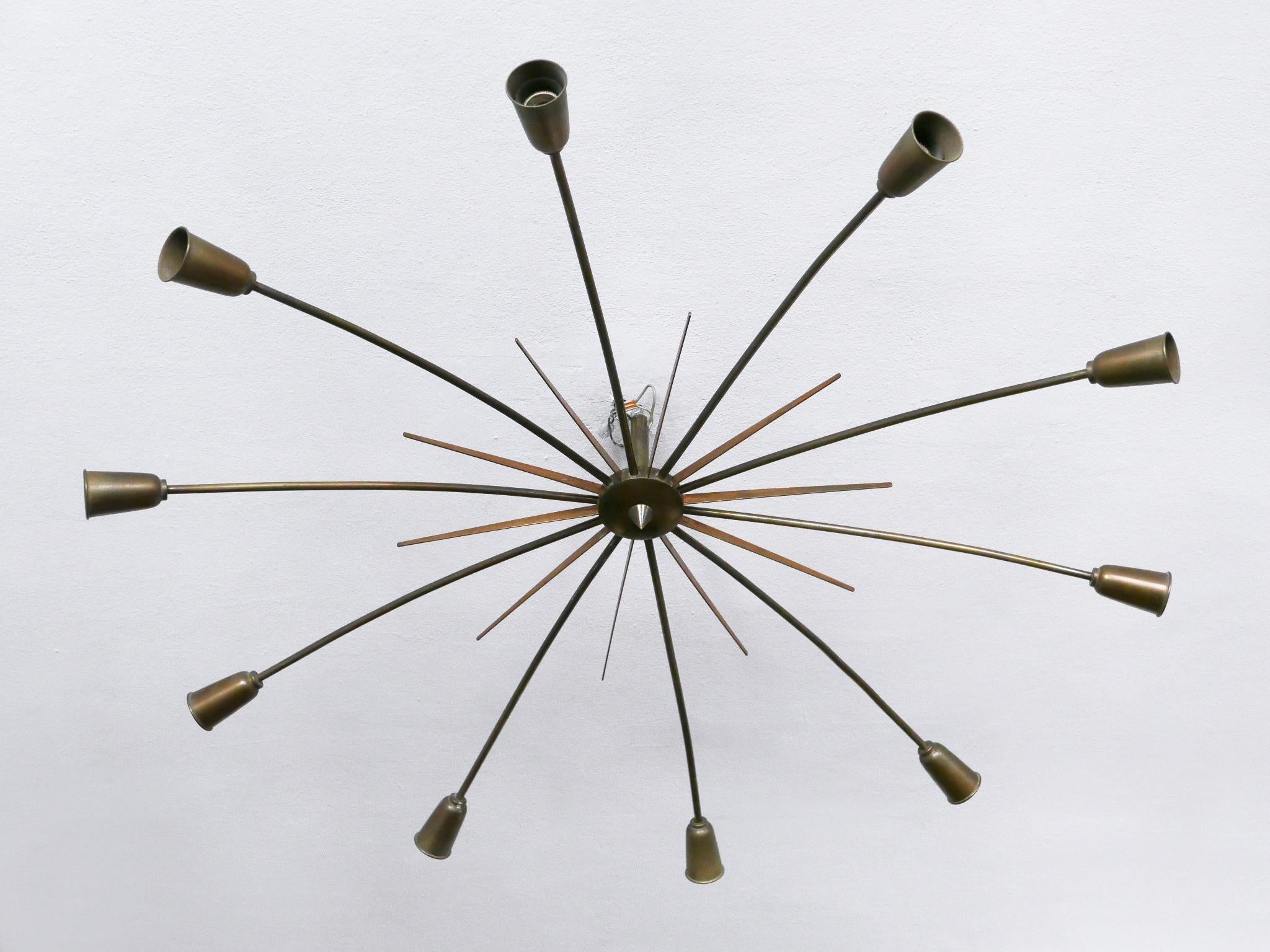 Gigantic Sputnik-Kronleuchter oder Deckenleuchte SUN von J.T. Kalmar, Österreich, 1950er Jahre im Angebot 4