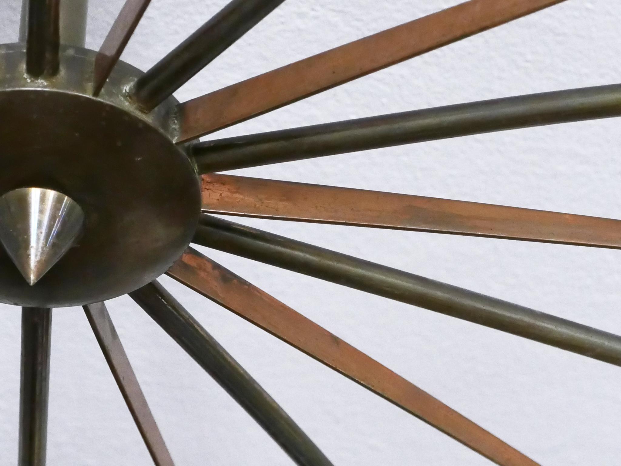Gigantic Sputnik-Kronleuchter oder Deckenleuchte SUN von J.T. Kalmar, Österreich, 1950er Jahre im Angebot 9
