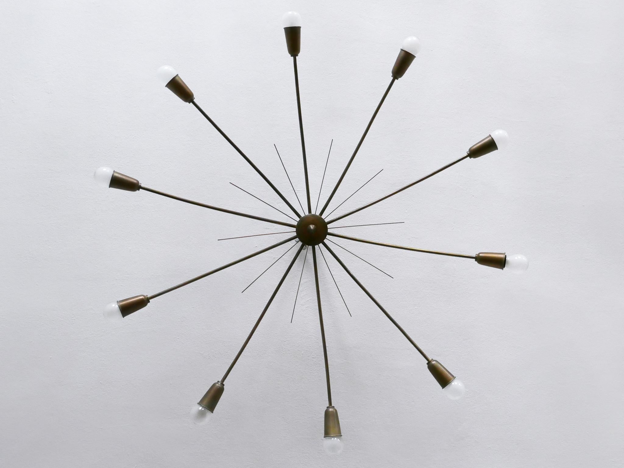 Gigantic Sputnik-Kronleuchter oder Deckenleuchte SUN von J.T. Kalmar, Österreich, 1950er Jahre (Österreichisch) im Angebot