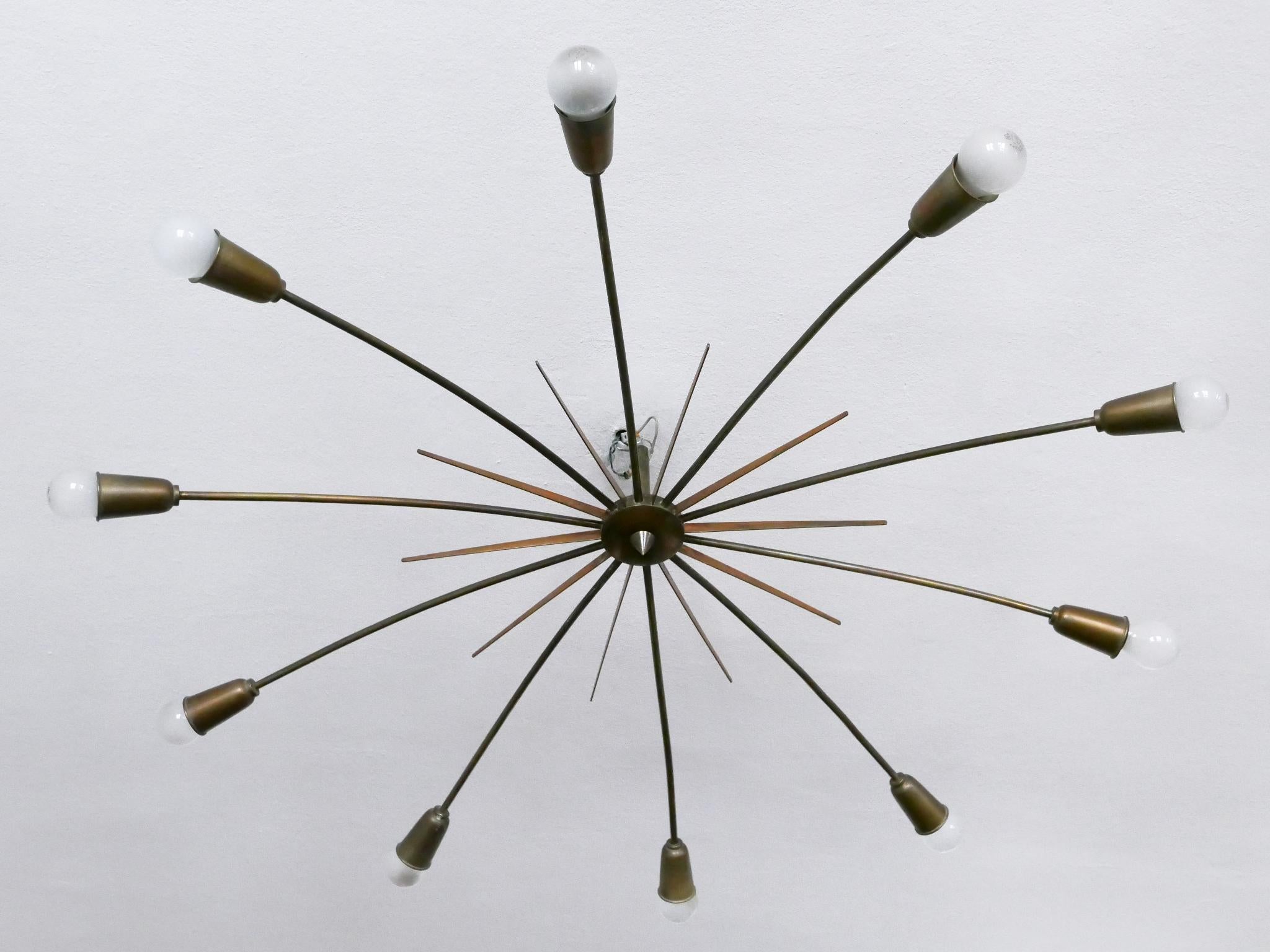 Gigantic Sputnik-Kronleuchter oder Deckenleuchte SUN von J.T. Kalmar, Österreich, 1950er Jahre im Angebot 1
