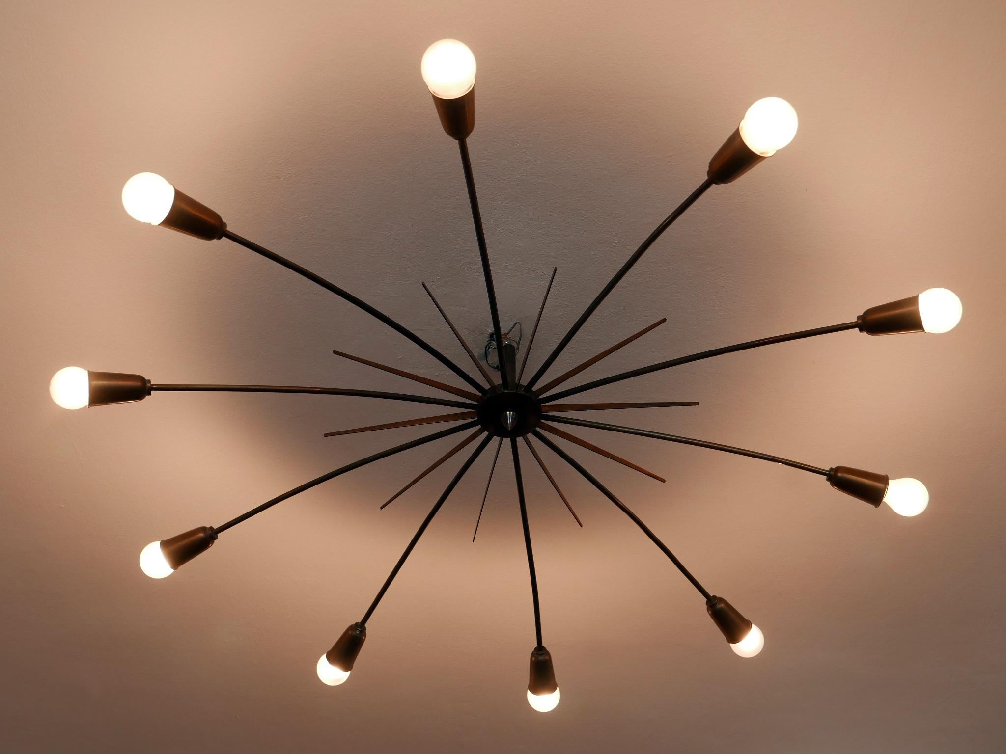 Gigantic Sputnik-Kronleuchter oder Deckenleuchte SUN von J.T. Kalmar, Österreich, 1950er Jahre im Angebot 2