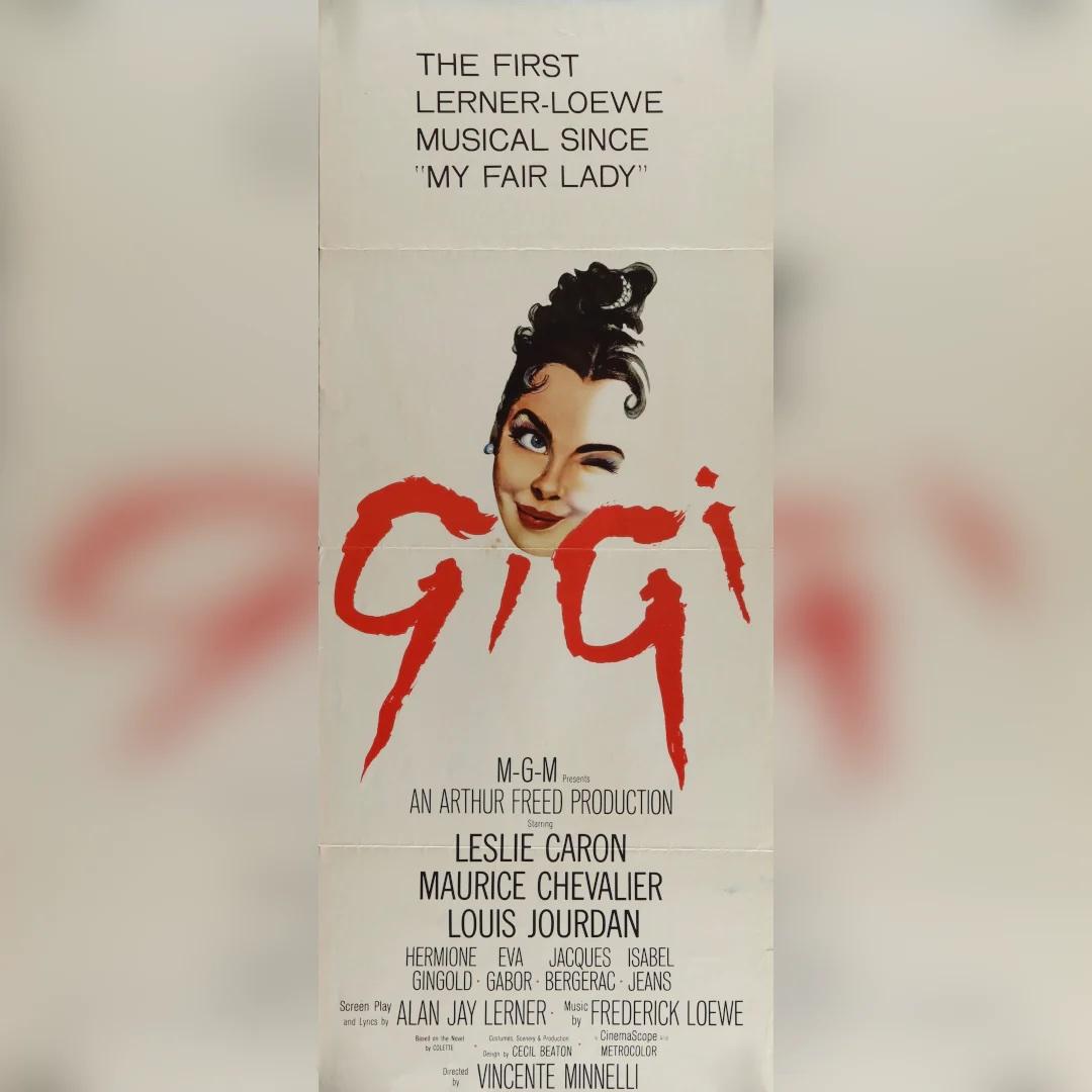 Gigi (1958)
Original US Insert (14 X 36 Inches)

Superb art of winking Leslie Caron, Best Director & Best Picture winner!

Year: 1958
Nationality: United States
Condition: Folded-As-Issued
Type: US Insert
Size: 14 X 36 Inches
Product Code: T5454