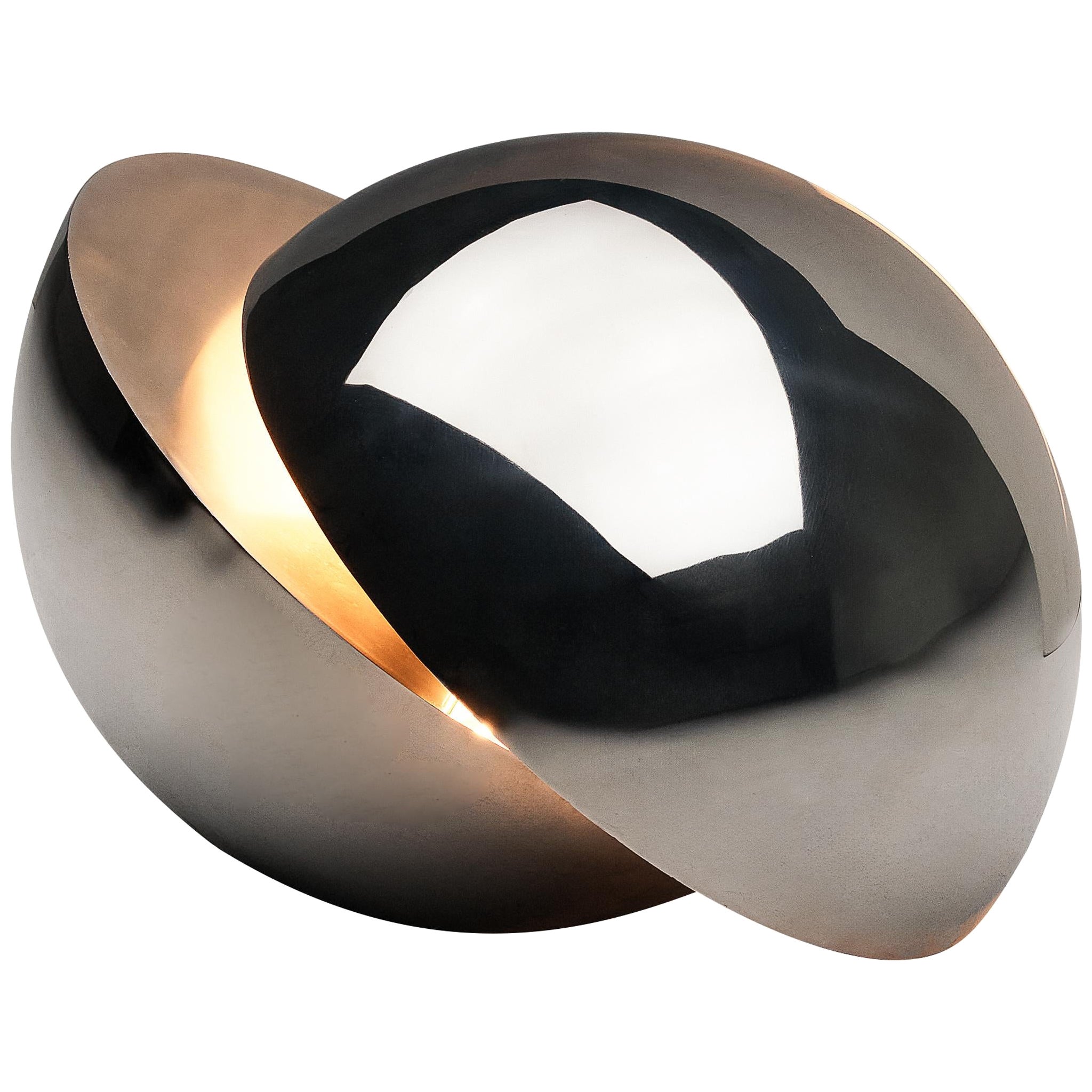 Gigi Capriolo for Complemento Idea 'Glob' Lamp in Stainless Steel For Sale