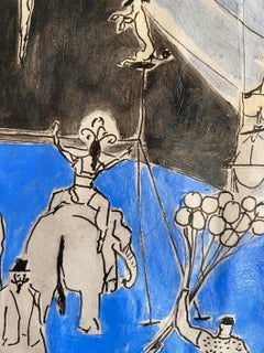 Blue Circus / Tightrope Wire and Trapeze