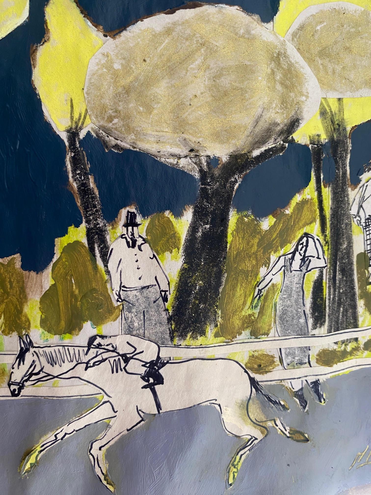 Derby/course à pied dans le parc - Painting de Gigi Mills