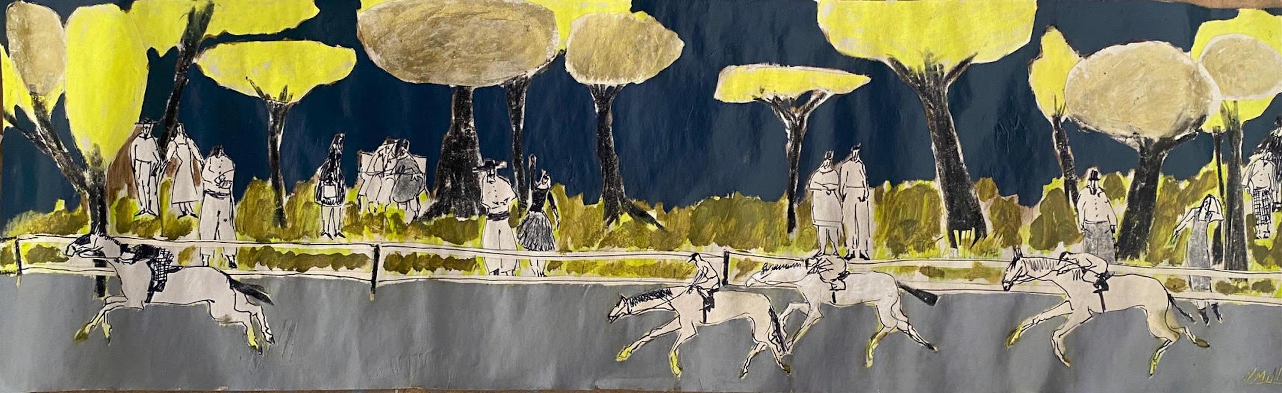 Animal Painting Gigi Mills - Derby/course à pied dans le parc