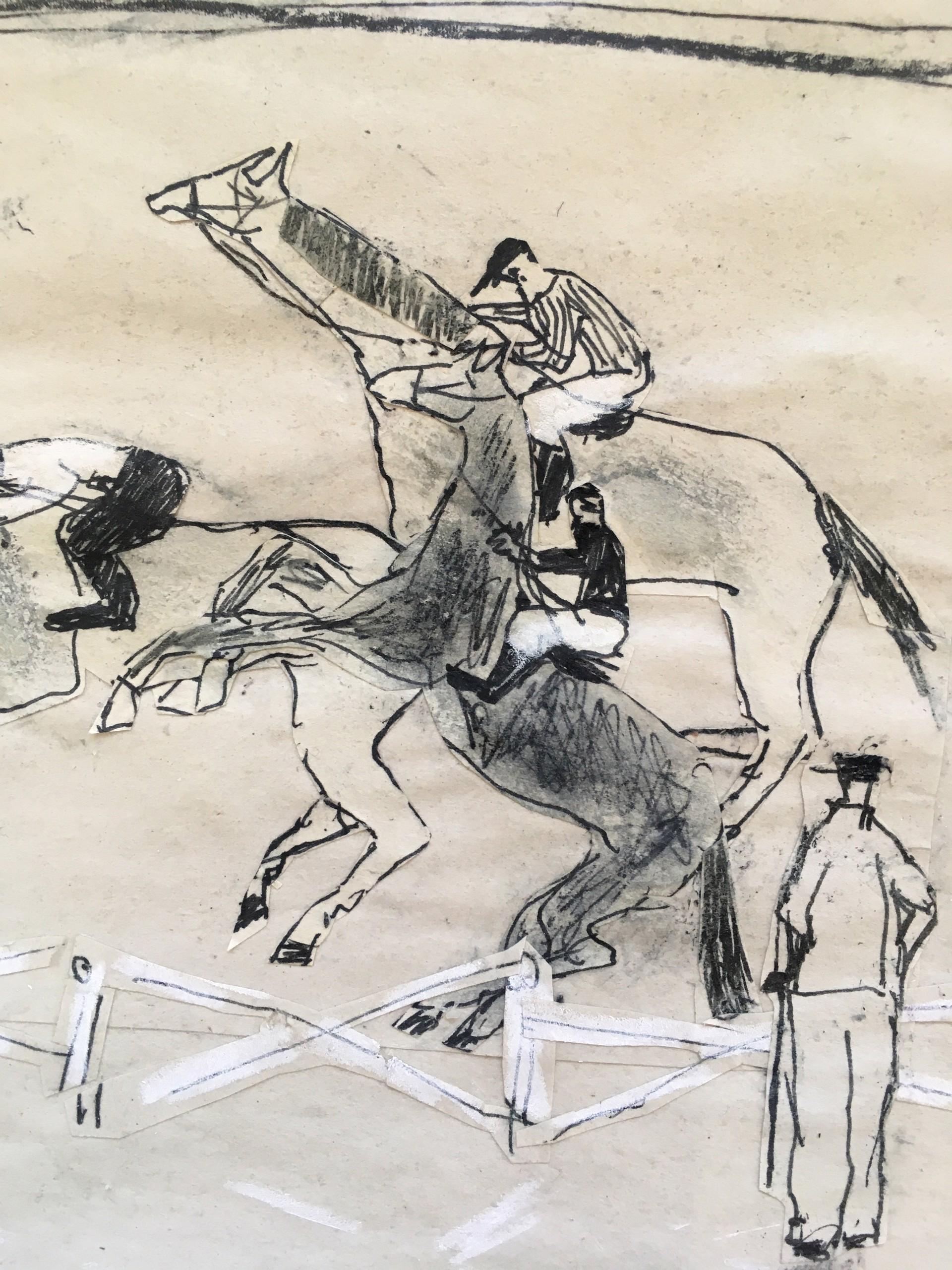 Derby/Vista dal campo - Print Contemporaneo di Gigi Mills