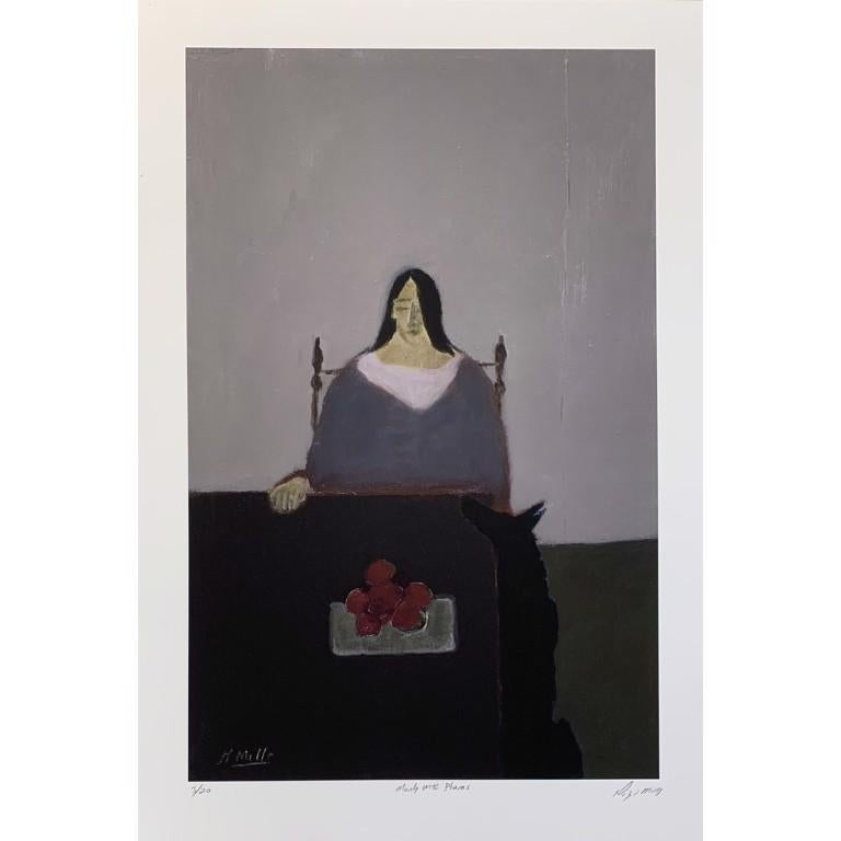 Gigi Mills Figurative Print - Monty with Plums