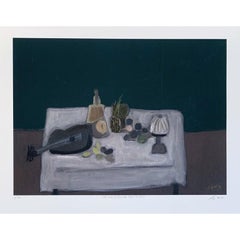 Still Life with Charlotte Cake and Fruit