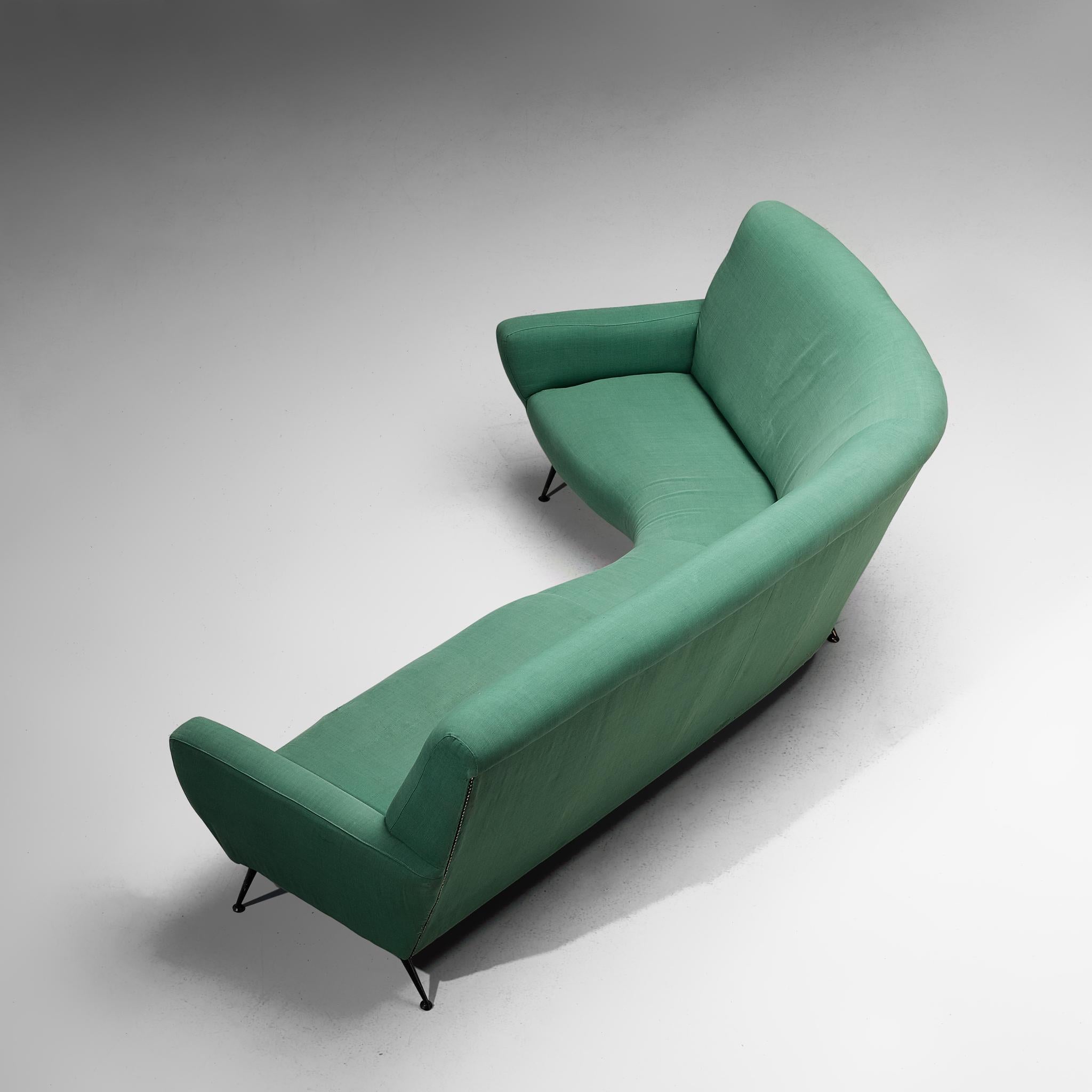 Italian Gigi Radice Curved Sofa for Minotti