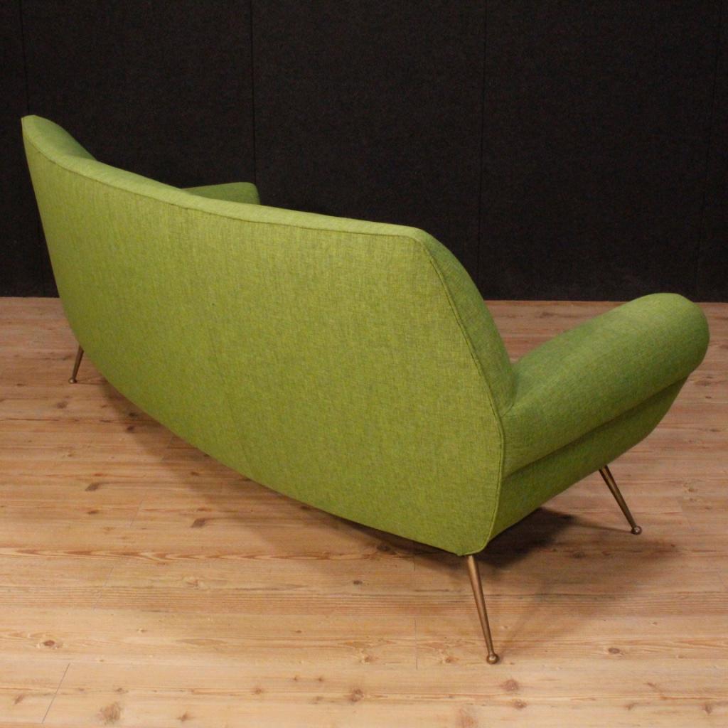 Gigi Radice for Minotti 20th Century Green Fabric Italian Armchairs and Sofa 1