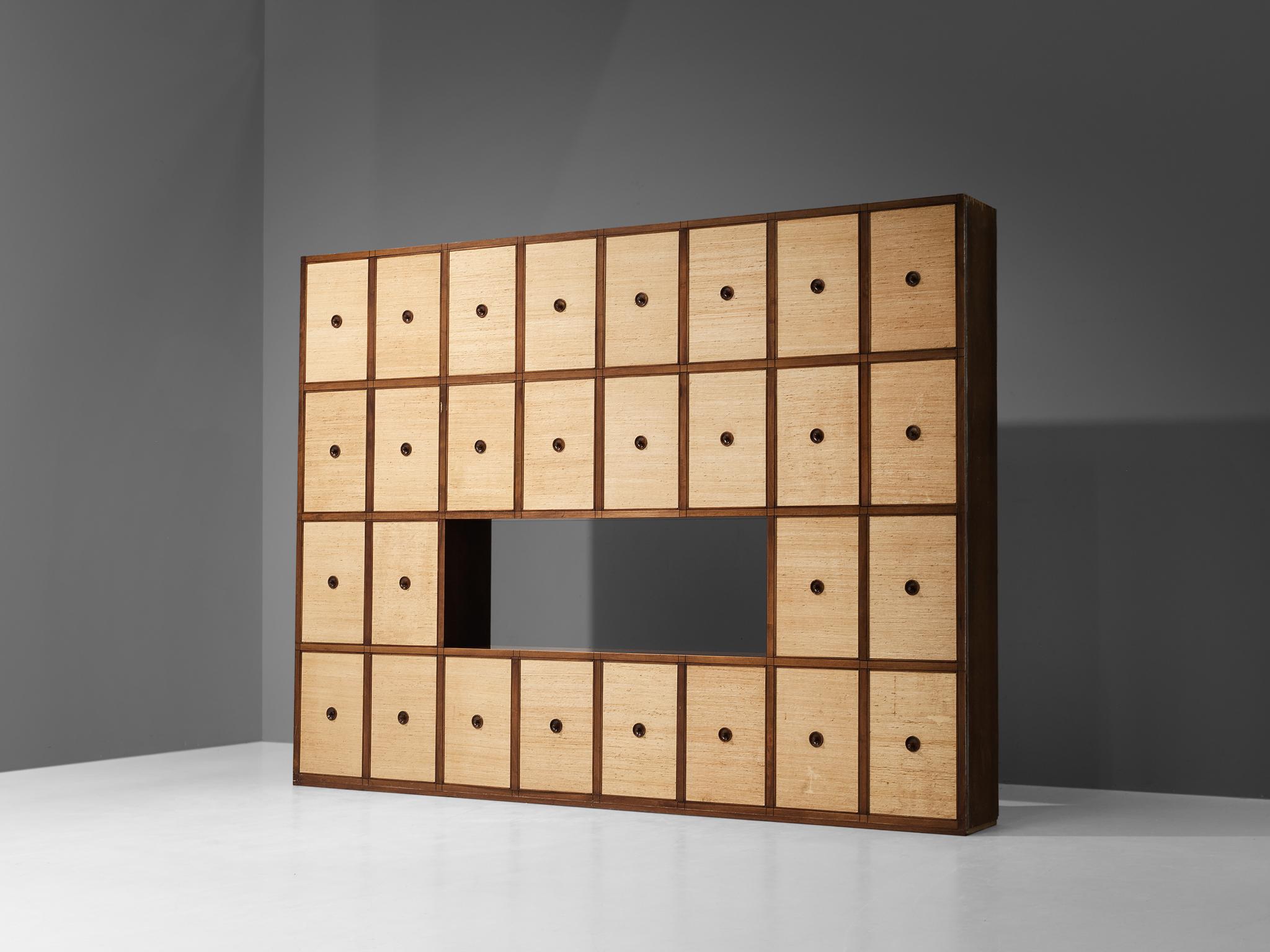 Gigi Radice for Studio Gino Colombo Unique Wall Unit in Walnut and Seagrass 6