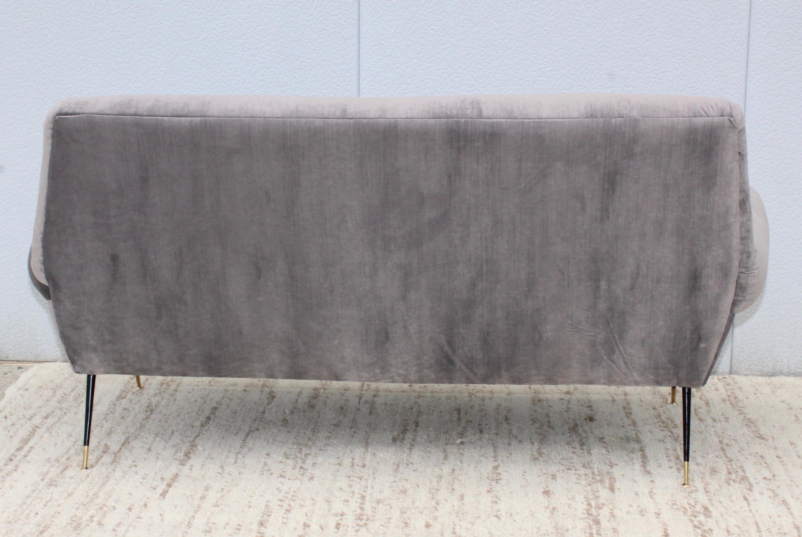 Gigi Radice Gray Velvet Sofa 7