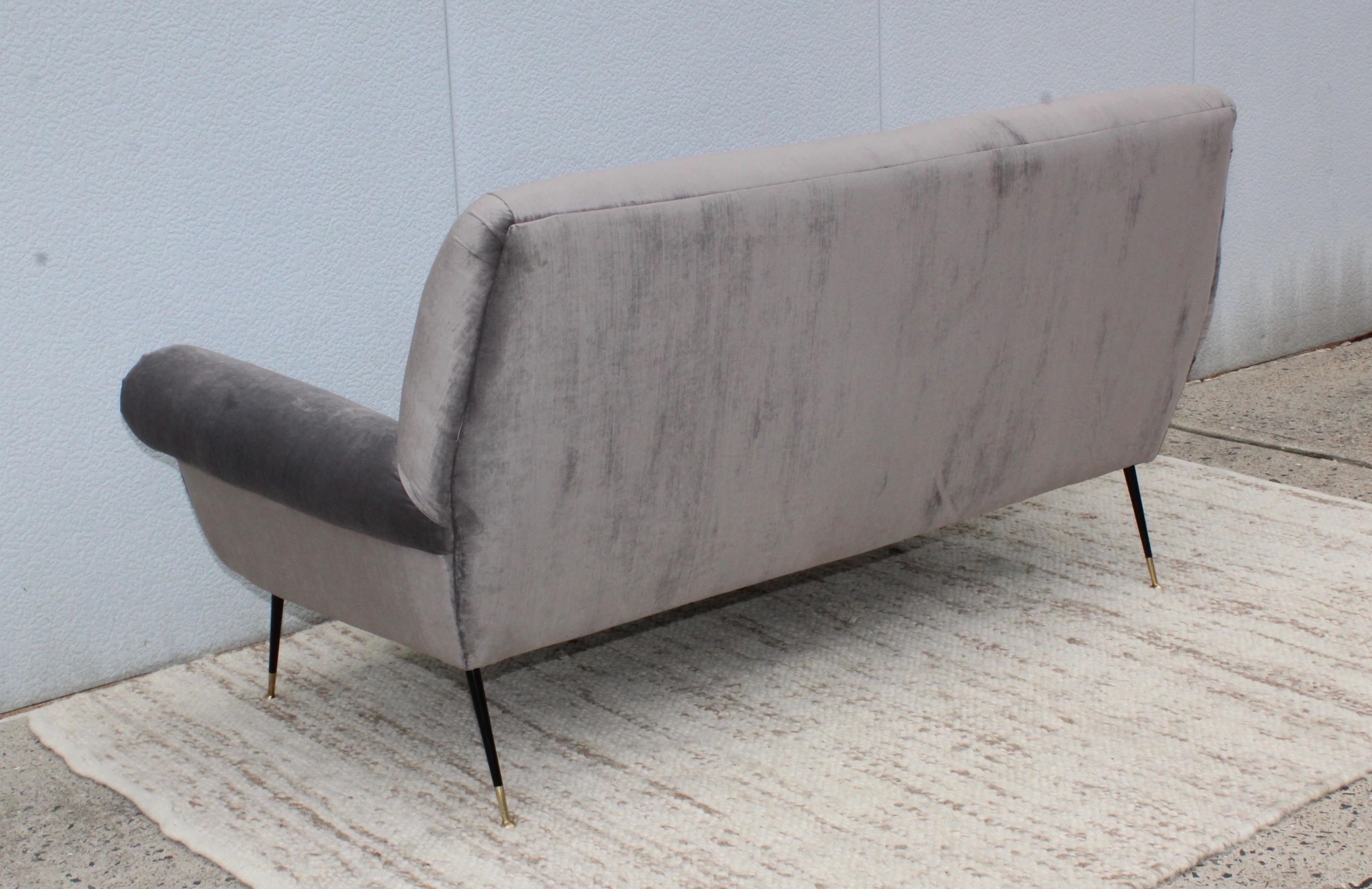 Gigi Radice Gray Velvet Sofa 8