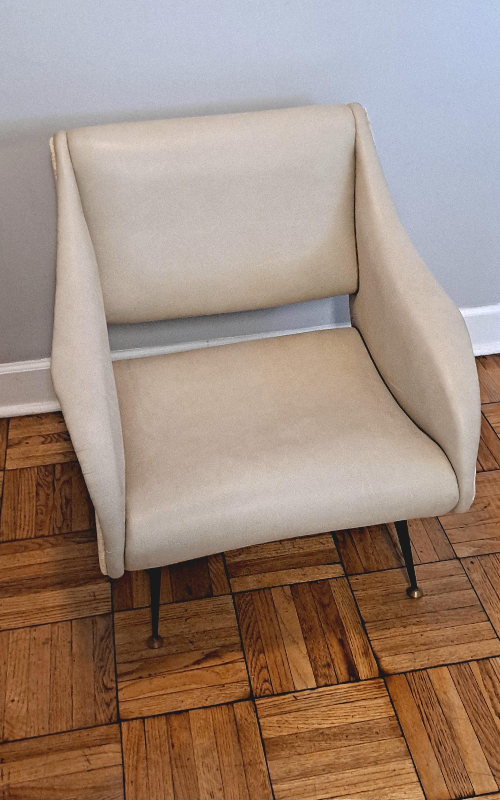 Leather Gigi Radice Italian Chair  For Sale