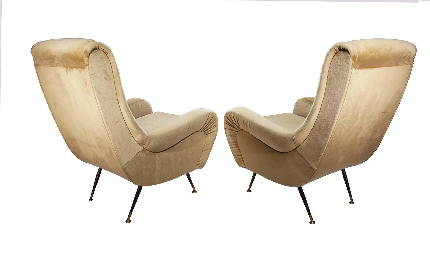 Gigi Radice Italian Midcentury Armchairs In Excellent Condition For Sale In New York, NY