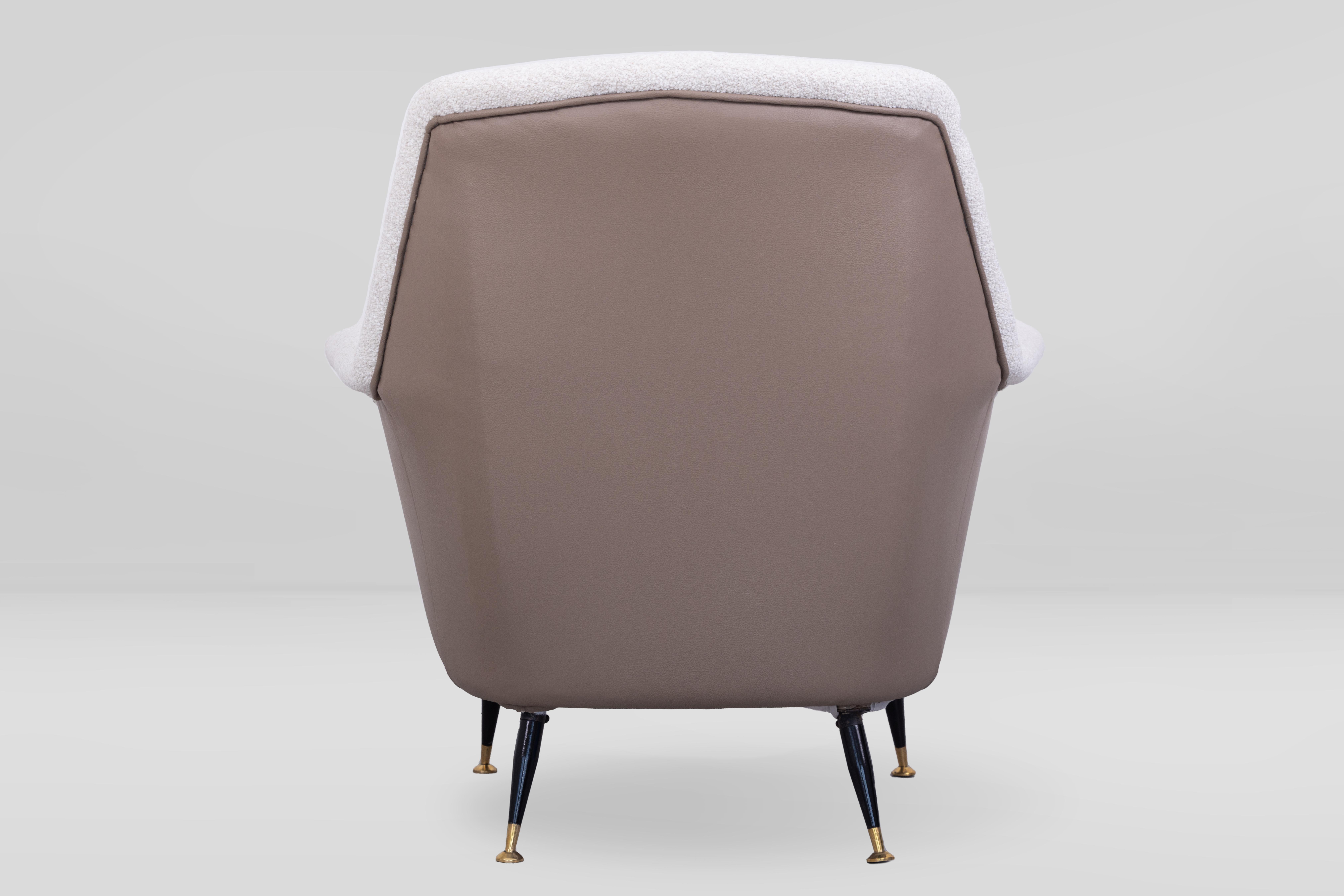 Mid-Century Modern Gigi Radice Lounge Chair, Italy 1950s For Sale