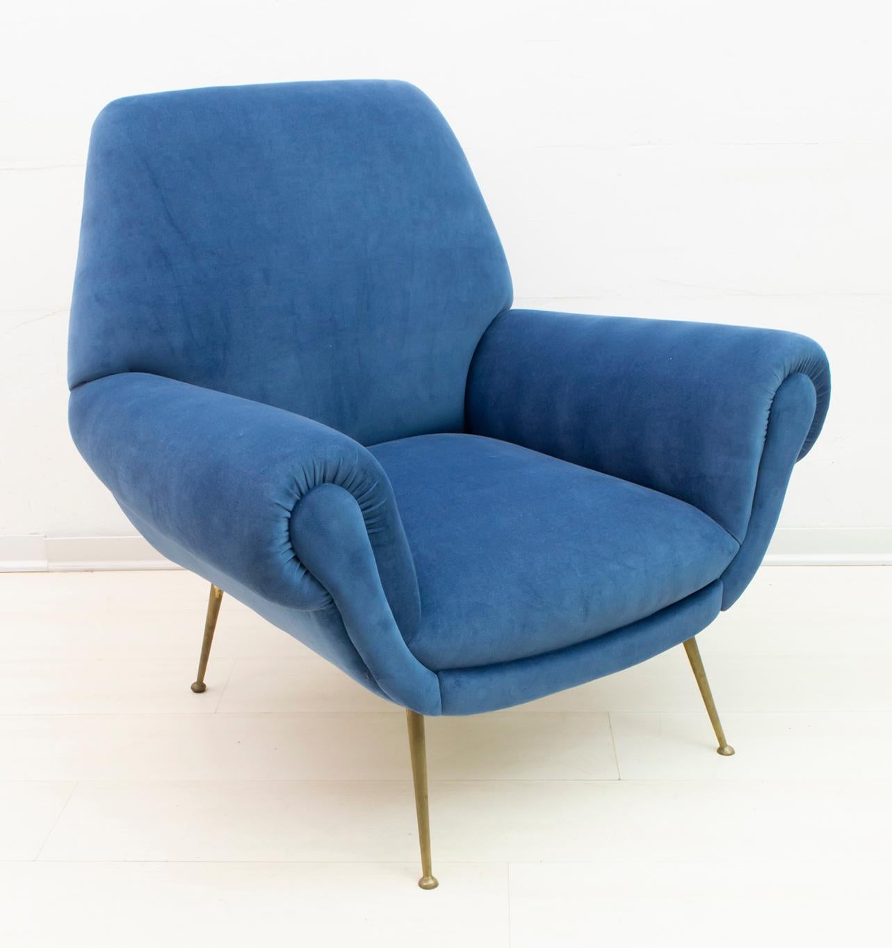Mid-20th Century Gigi Radice Mid-Century Modern Italian Armchair for Minotti, 1950s