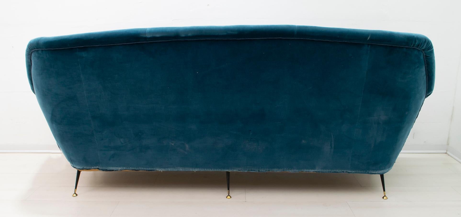 Gigi Radice Canapé italien moderne du milieu du siècle pour Minotti, années 1950 en vente 2