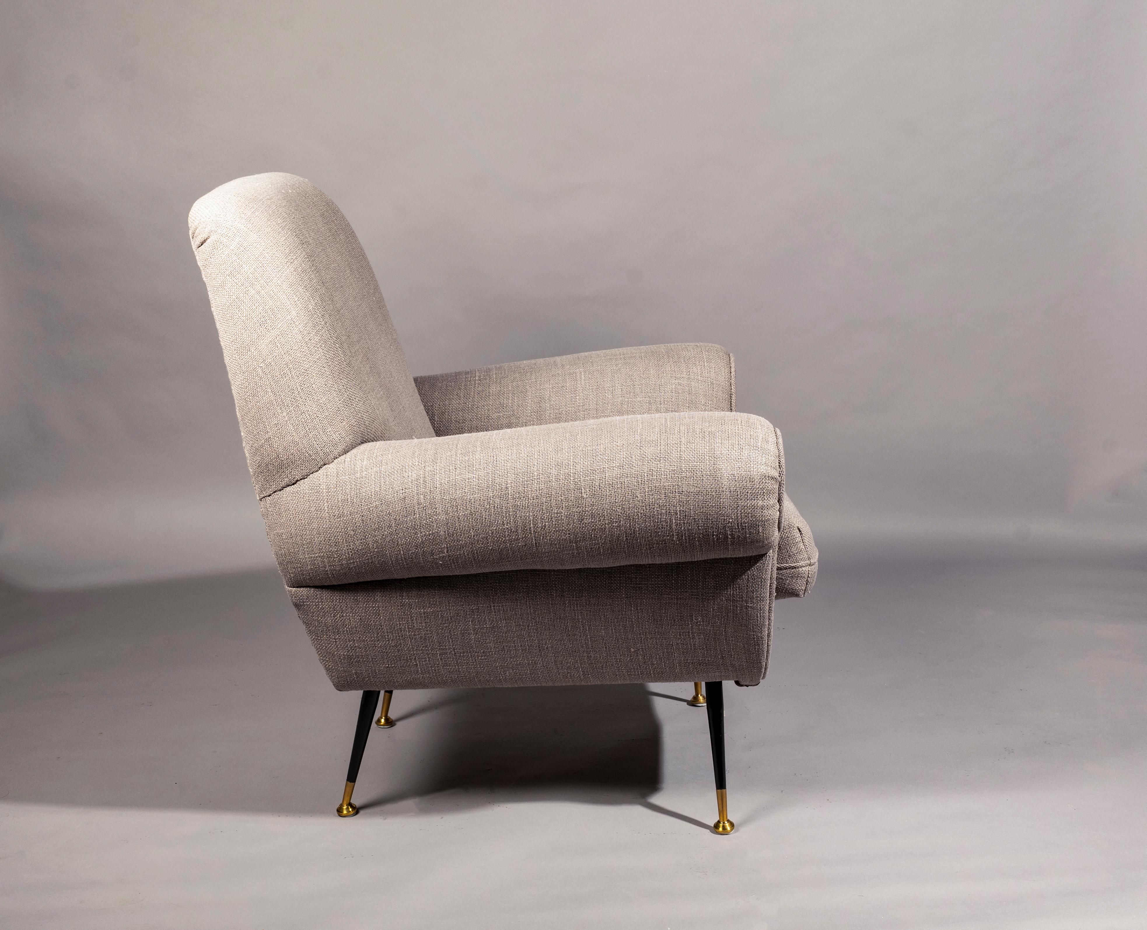 Gigi Radice Mid-Century Modern Lounge Chair, 1950s In Good Condition In Torino, Piemonte