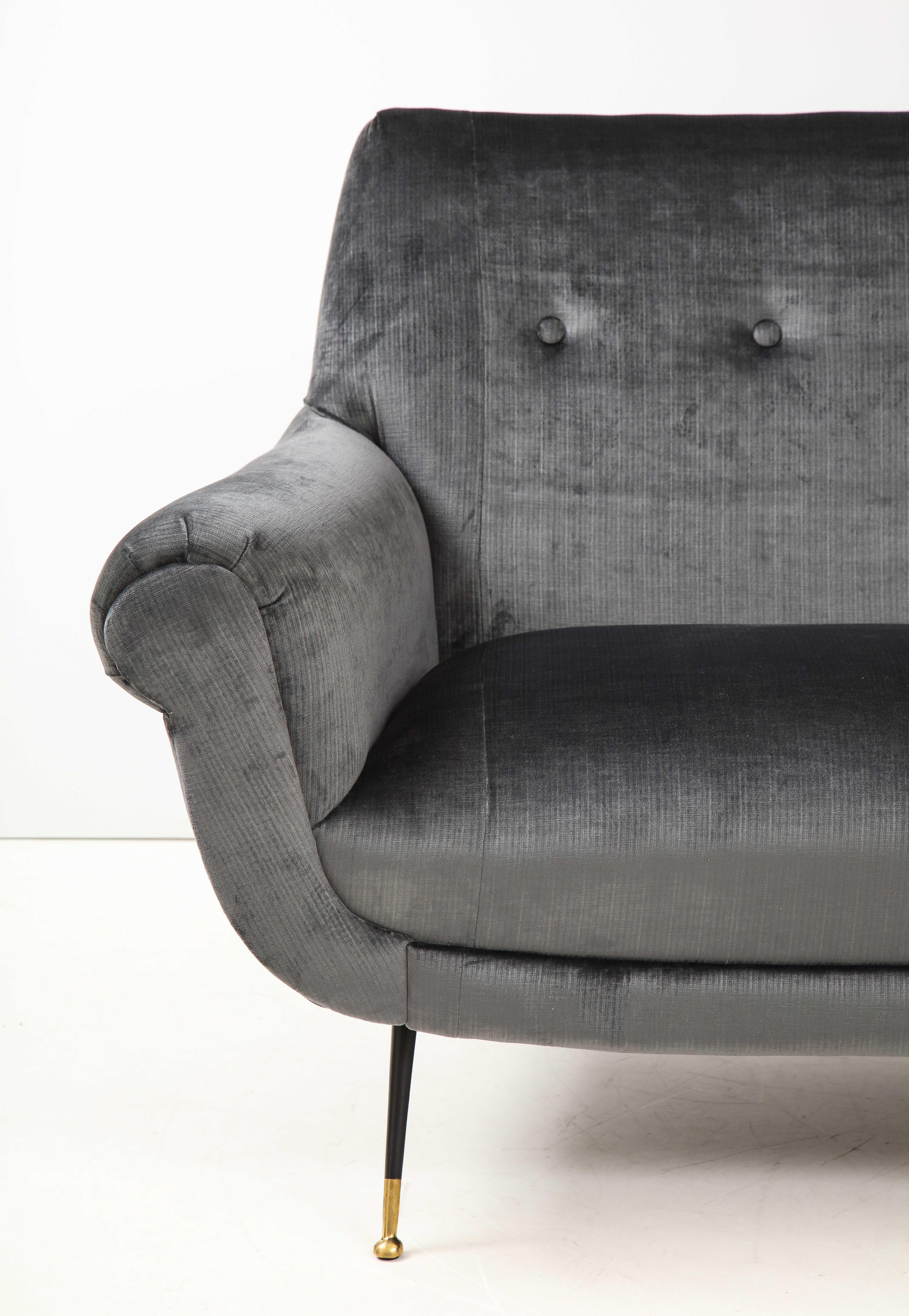 Mid-20th Century Gigi Radice Mid-Century Modern Velvet Sofa