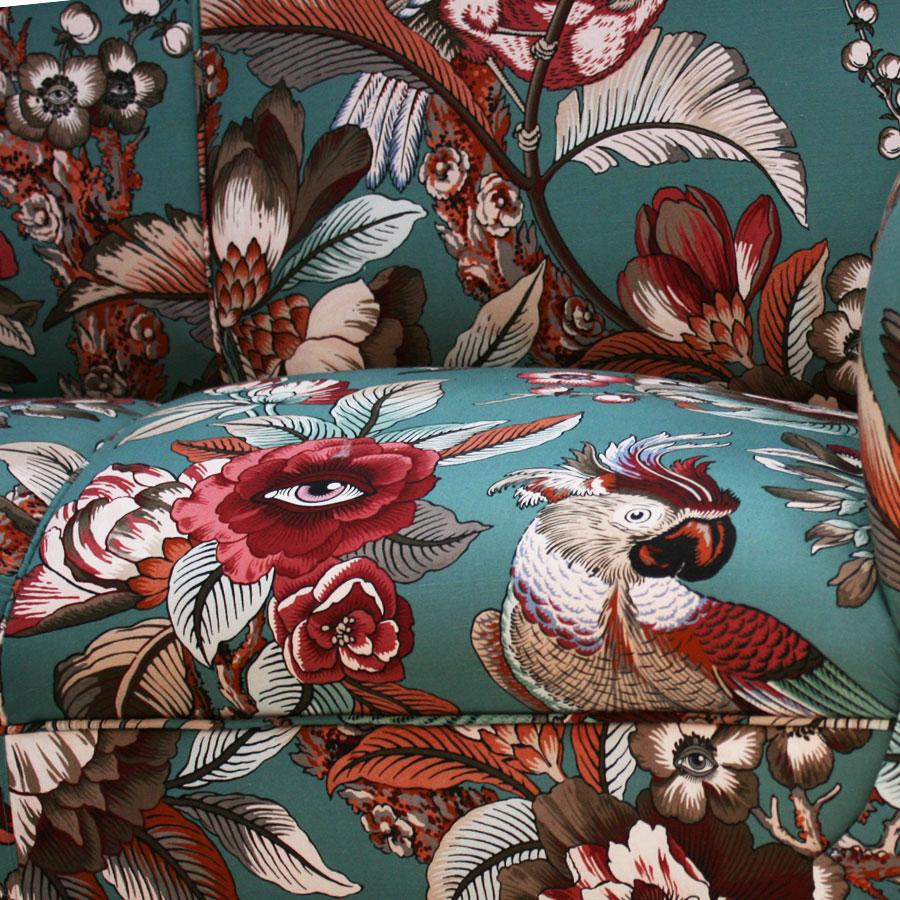 Mid-20th Century Gigi Radice Mid-Century Modern Upholstered in Pattern Fabric Italian Sofa