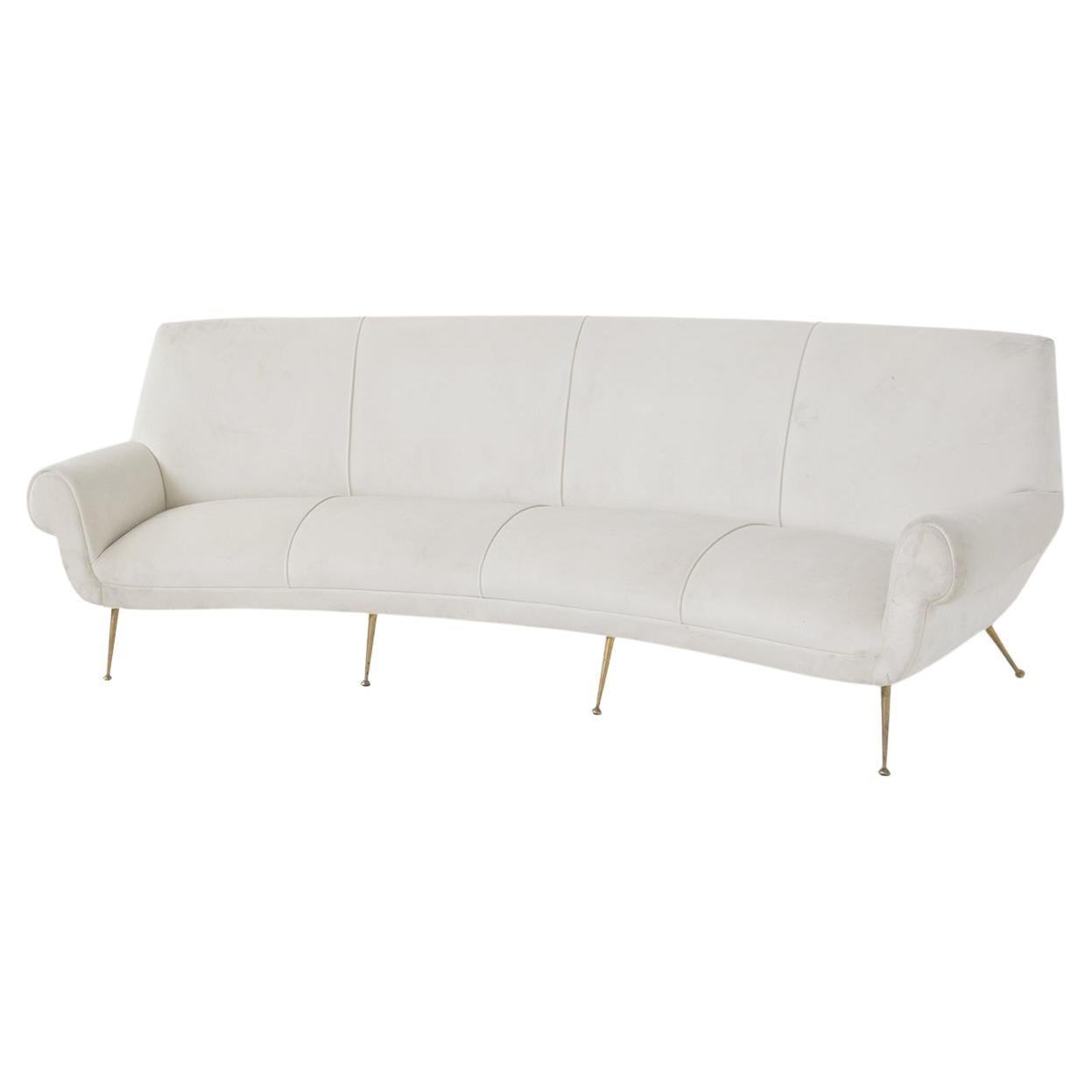 Gigi Radice Vintage-Sofa aus weißem Samt