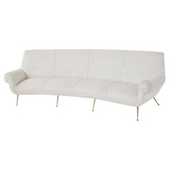 Gigi Radice Vintage-Sofa aus weißem Samt