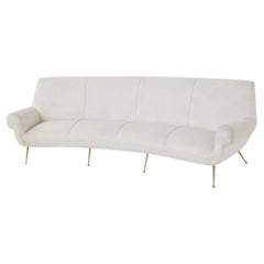 Gigi Radice Retro Sofa in White Velvet