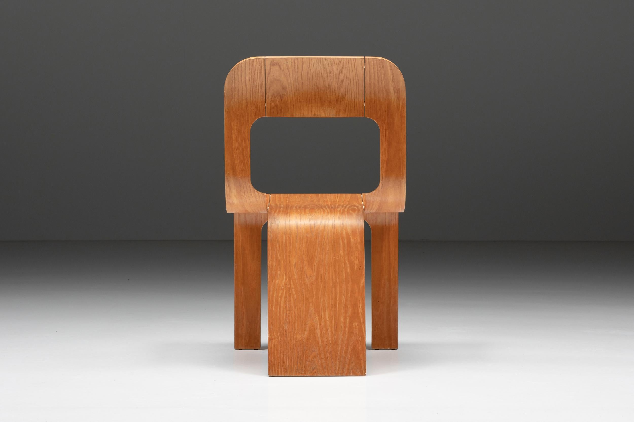 Gigi Sabadin for Stilwood Chairs in Plywood, Mid-Century Modern 1970s 3