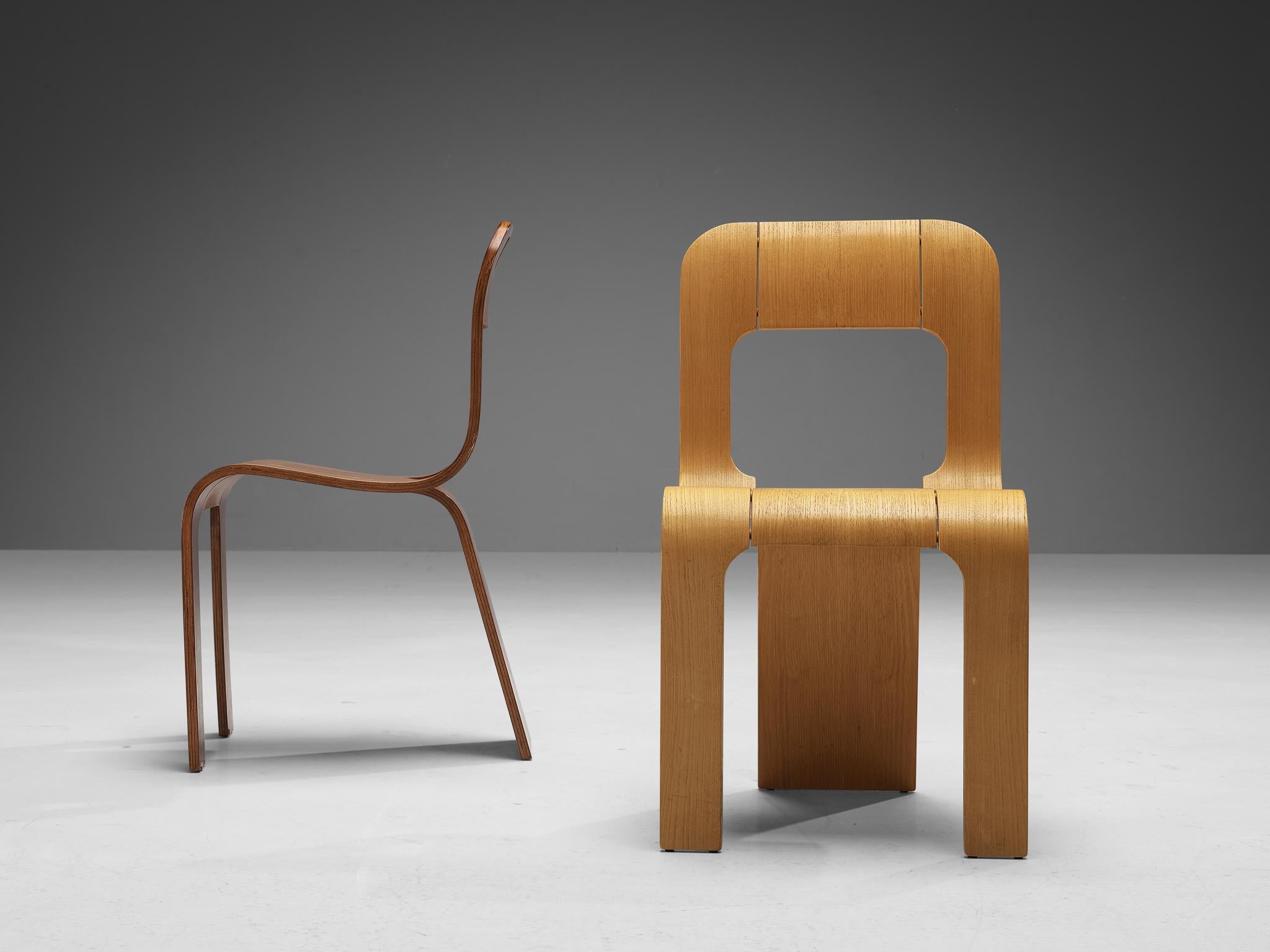 Gigi Sabadin für Stilwood: Zehn-Set Stühle aus Eschenholz und Sperrholz  im Angebot 3