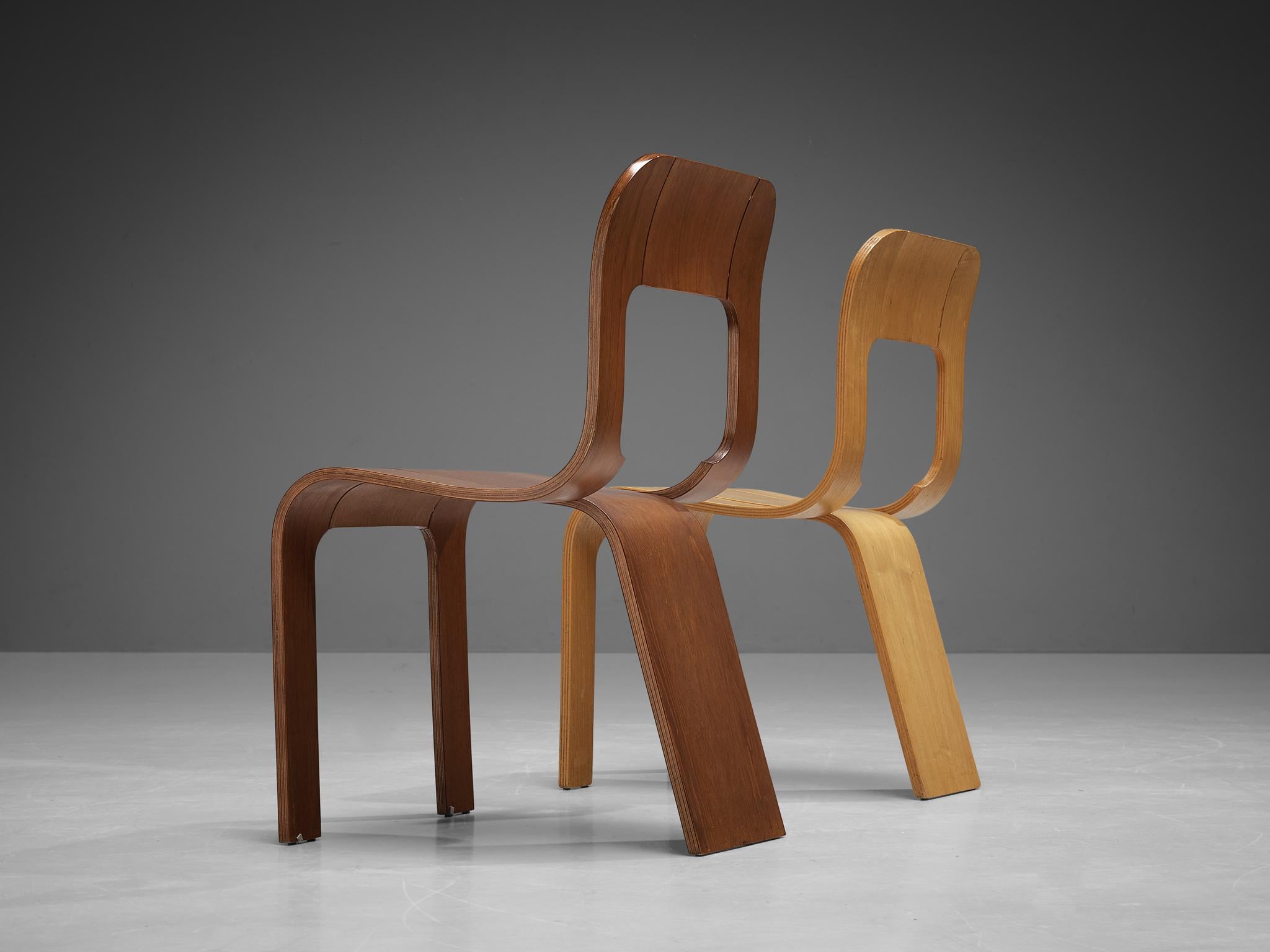 Gigi Sabadin für Stilwood: Zehn-Set Stühle aus Eschenholz und Sperrholz  im Angebot 6