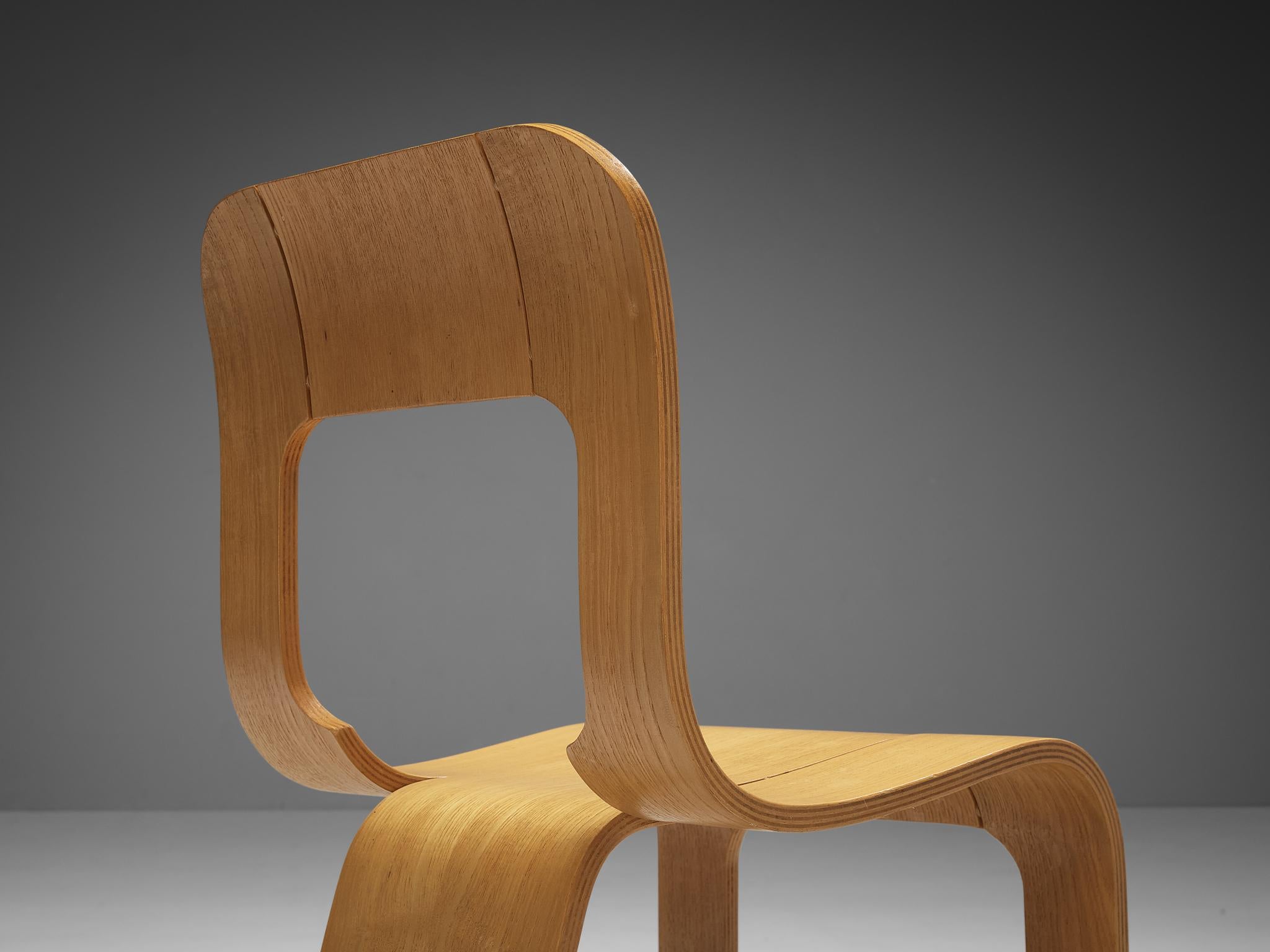 Gigi Sabadin für Stilwood: Zehn-Set Stühle aus Eschenholz und Sperrholz  im Angebot 1