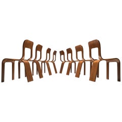 Gigi Sabadin Set of Eight Stackable Chairs