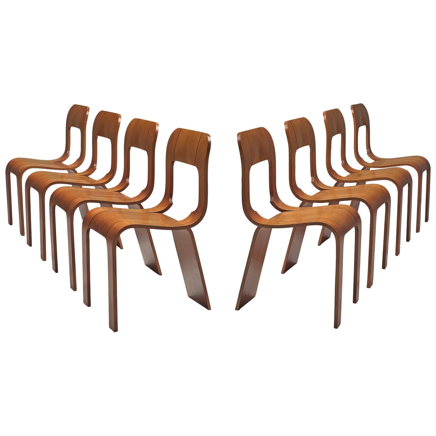 Gigi Sabadin Set of Eight Stackable Chairs