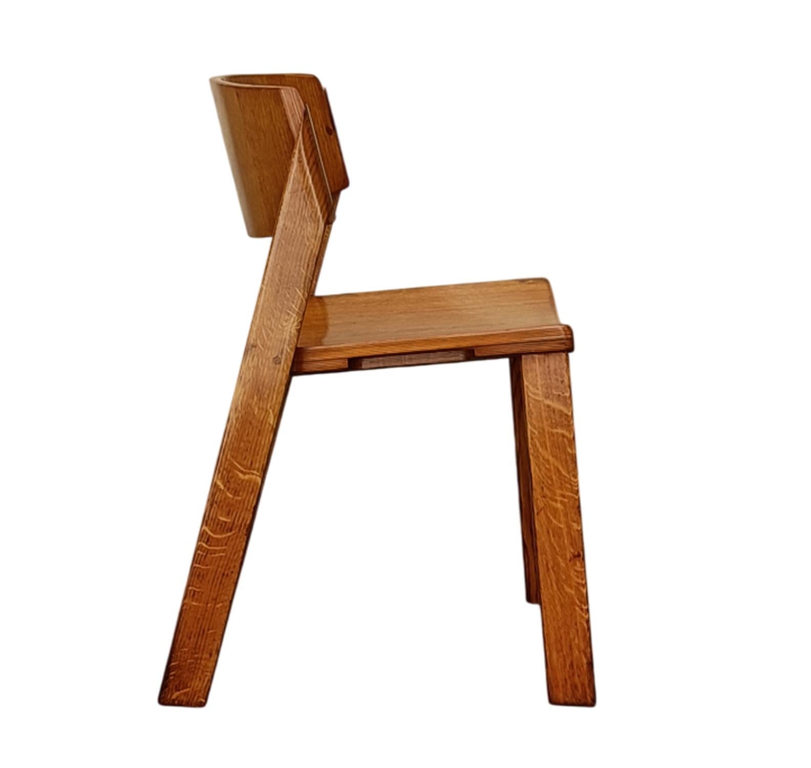 Juego de 4 sillas apilables de madera, estilo Gigi Sabadin, Italia Años 60 Madera en venta