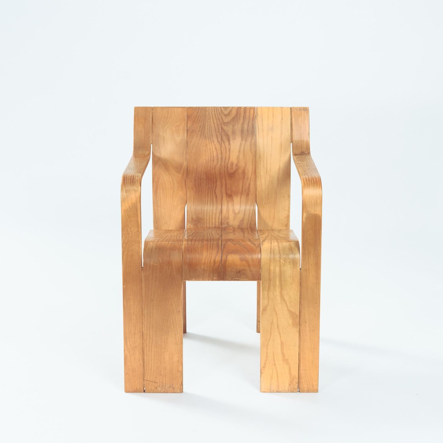 Gijs Bakker Dutch Bent Plywood Strip Set dining Room table Chairs for Castelijn 12