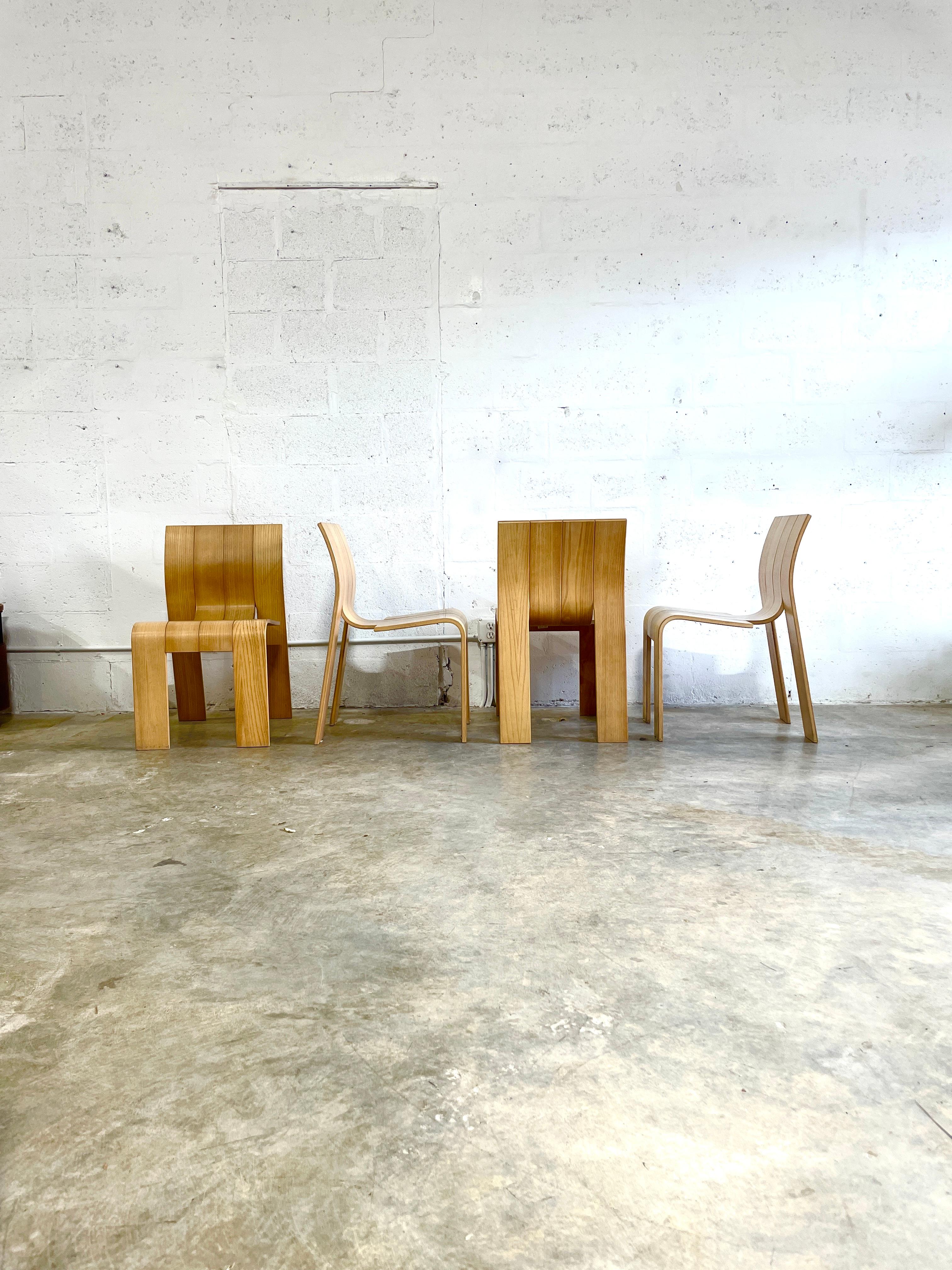Chaises de salle à manger à rayures mi-siècle modernes de Gijs Bakker pour Castelijn en vente 3