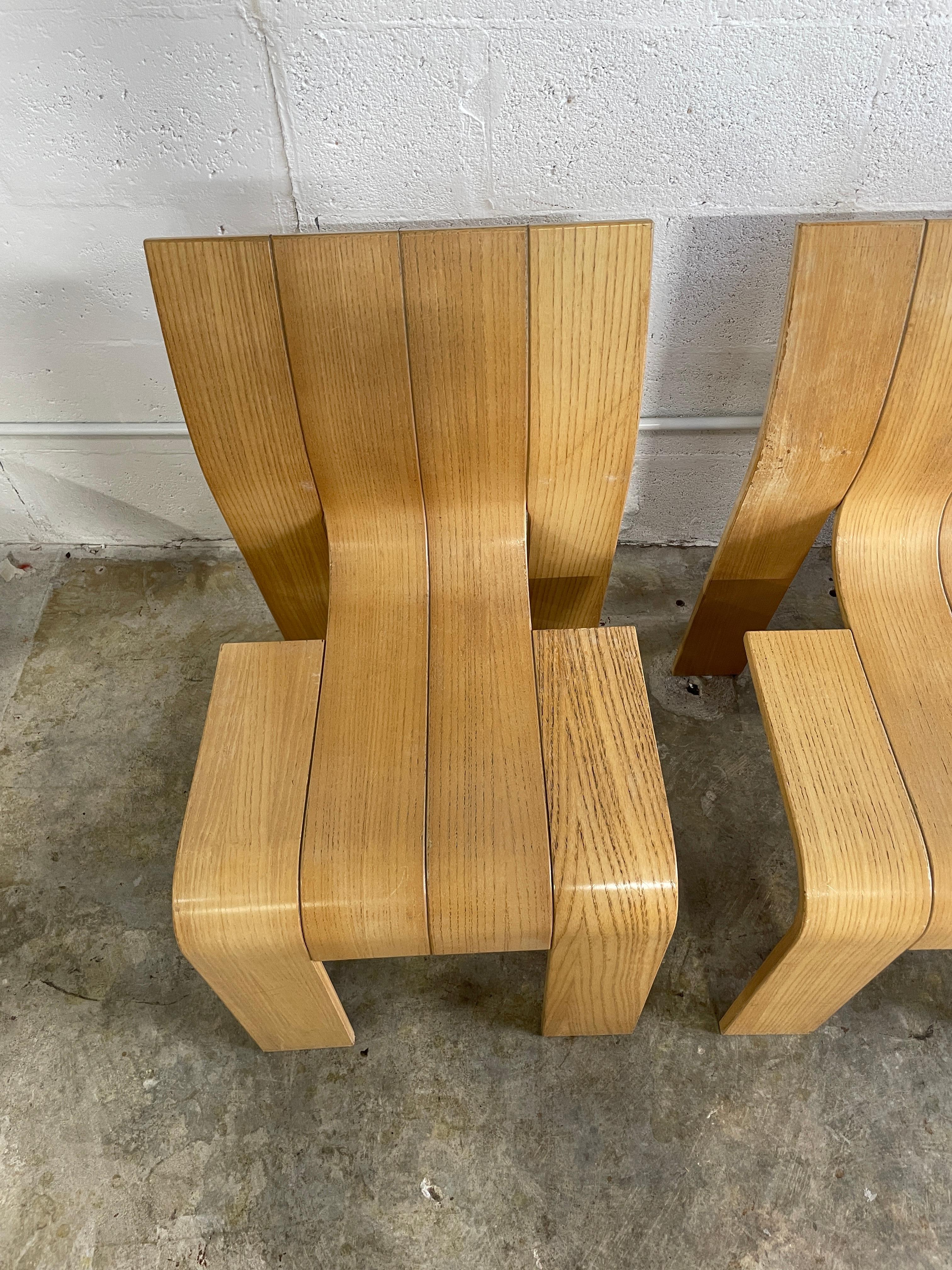 Gijs Bakker for Castelijn “Strip” Dining Chairs Mid Century Modern In Good Condition For Sale In Fort Lauderdale, FL