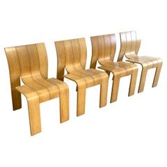 Vintage Gijs Bakker for Castelijn “Strip” Dining Chairs Mid Century Modern